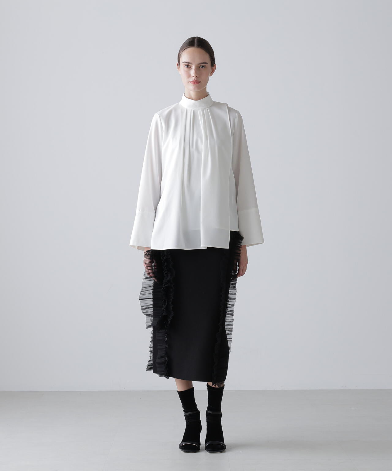 ドライタッチジョーゼットブラウス