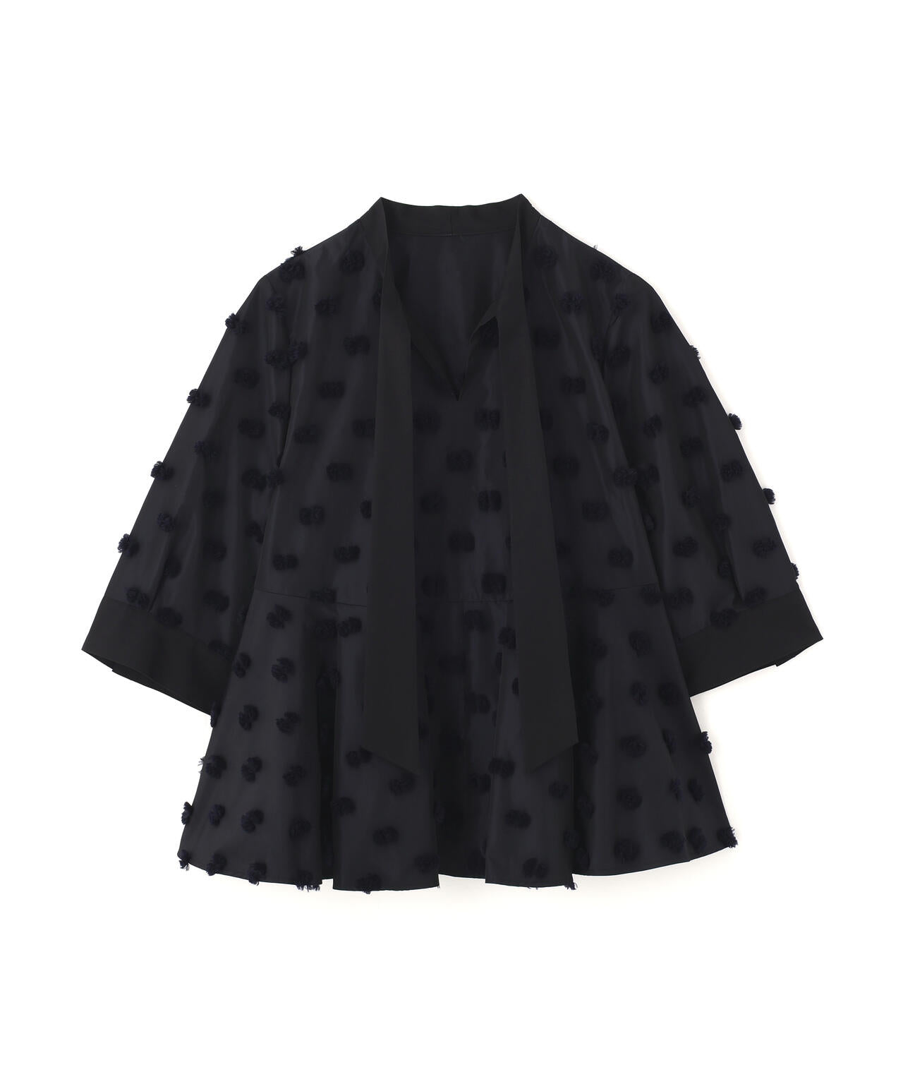 ラビットテールジャガードブラウス