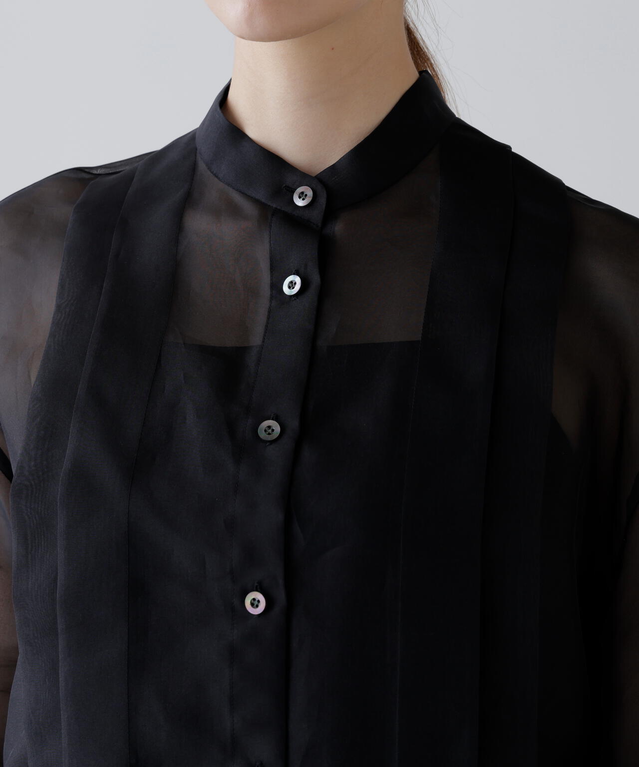 ＜BLACK LABEL＞シルクオーガンブラウス