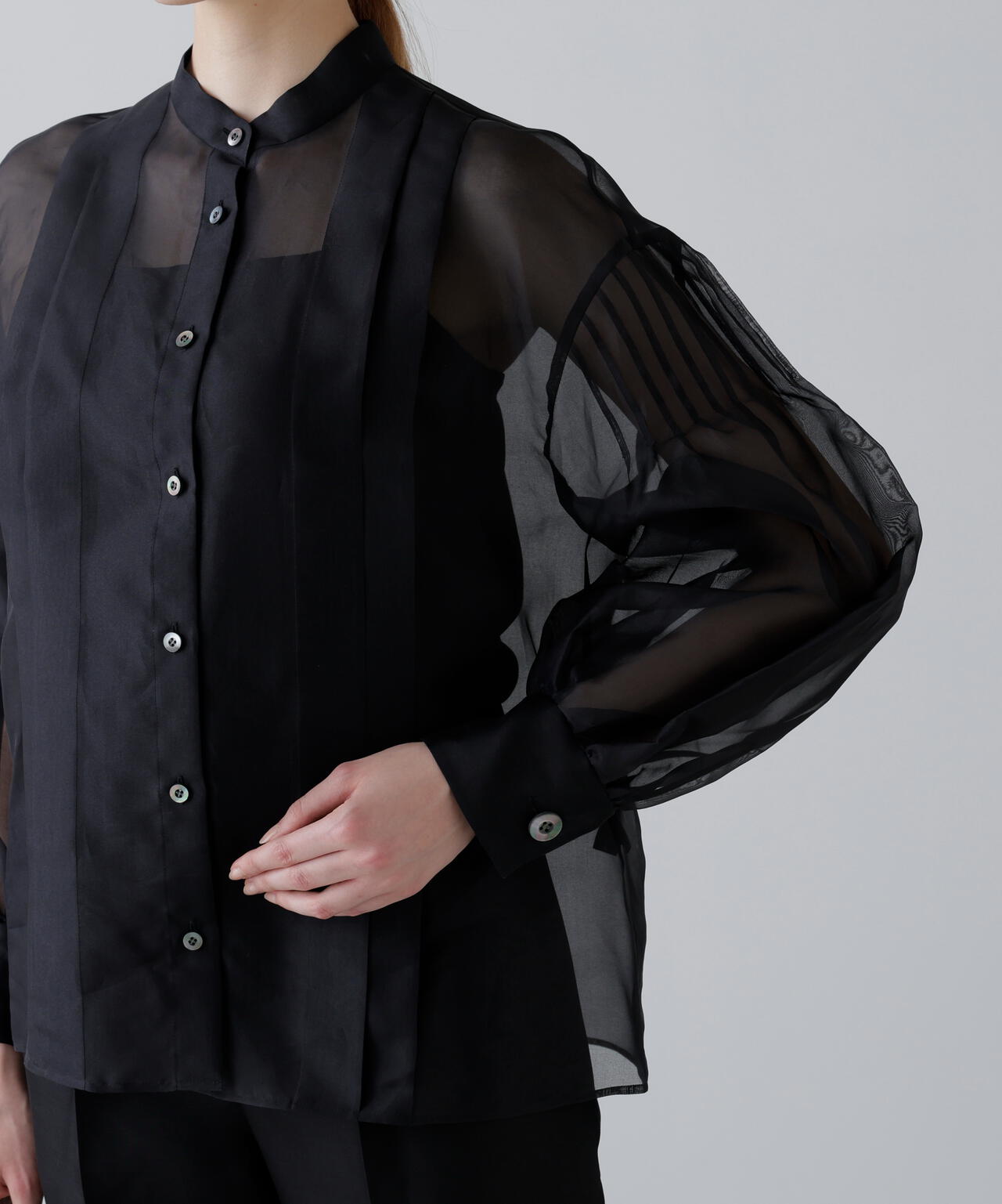 ＜BLACK LABEL＞シルクオーガンブラウス