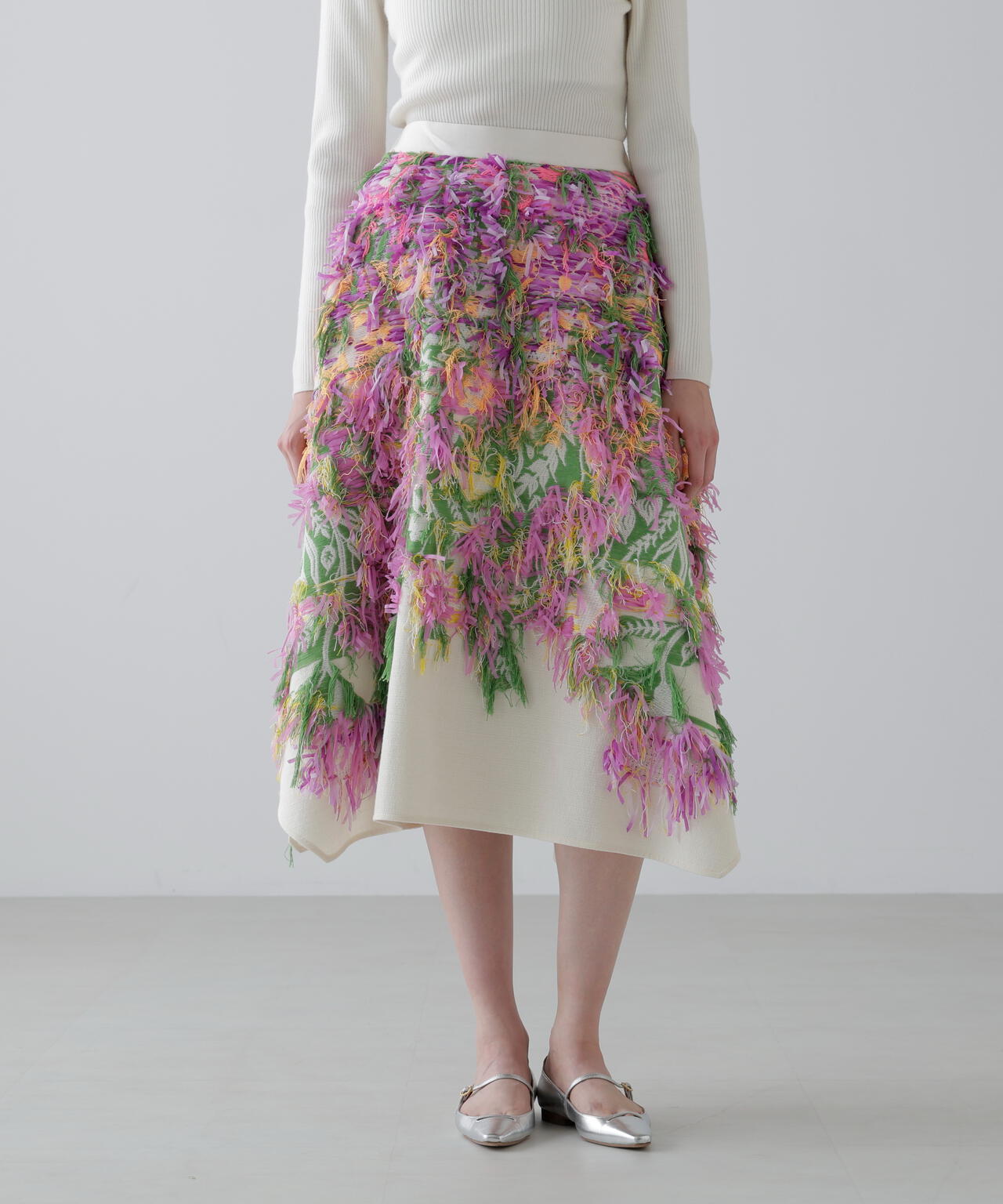 BLACK LABEL＞MALHIAライオットオブカラージャガードスカート