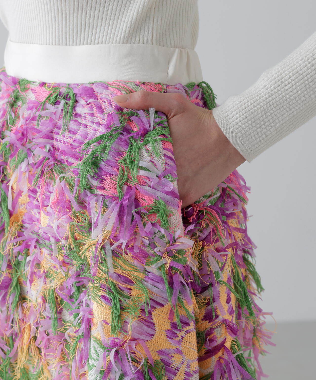 BLACK LABEL＞MALHIAライオットオブカラージャガードスカート