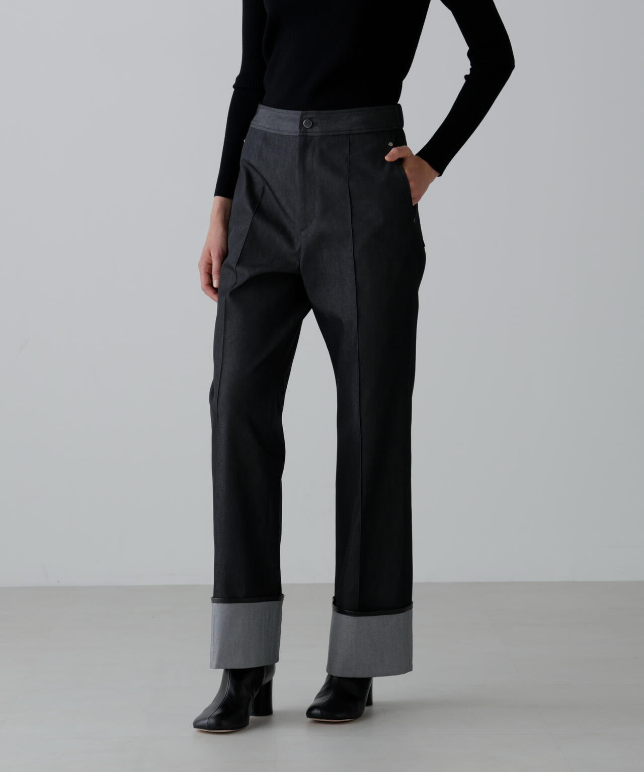 デニムライクストレッチパンツ