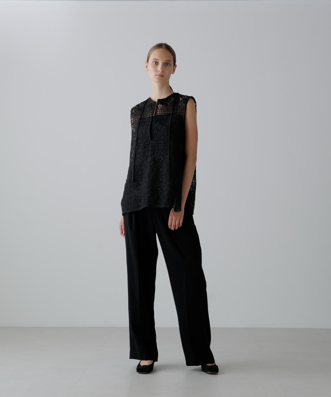 ストレッチジョーゼットパンツ