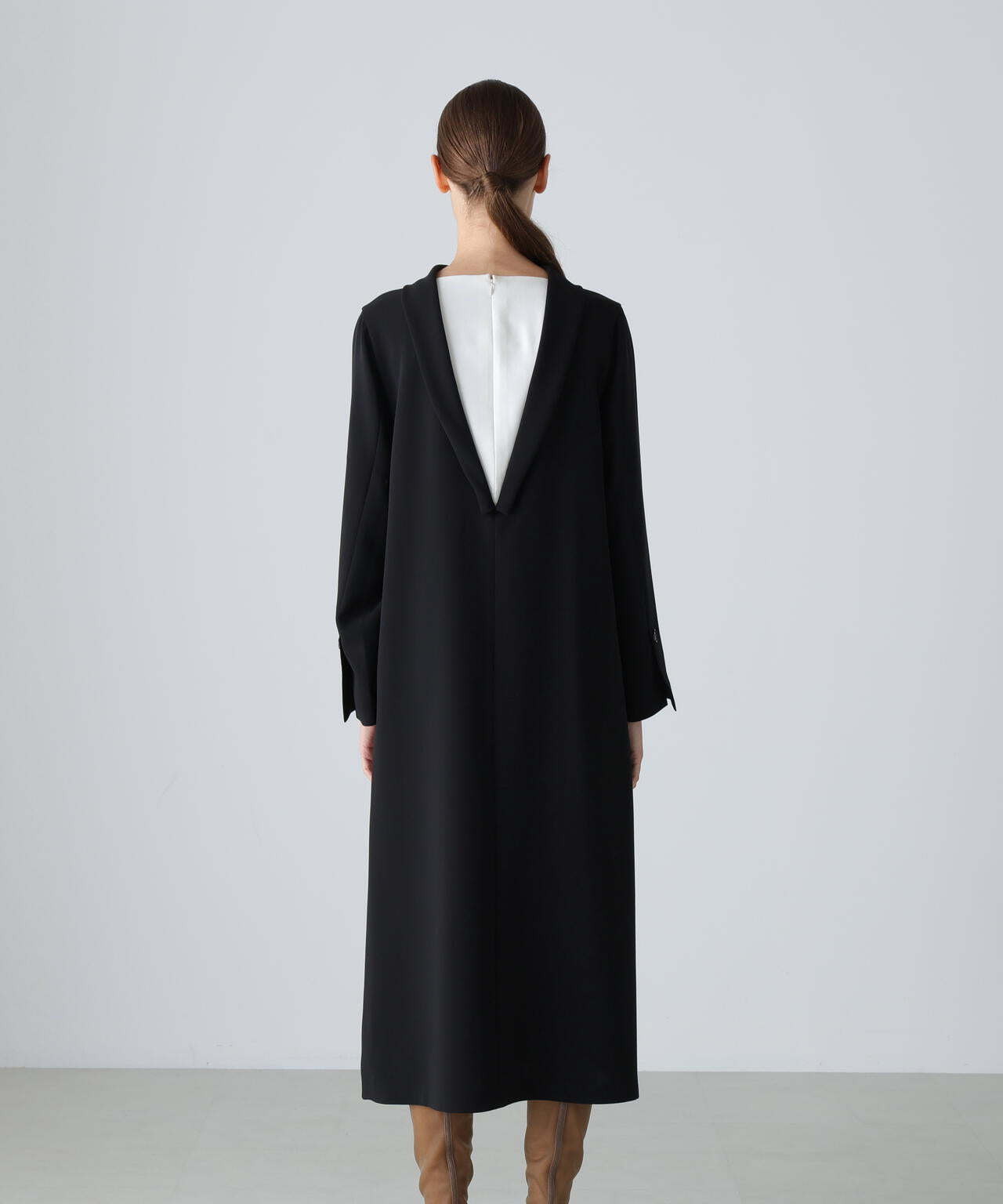 バイカラープリーツワンピース