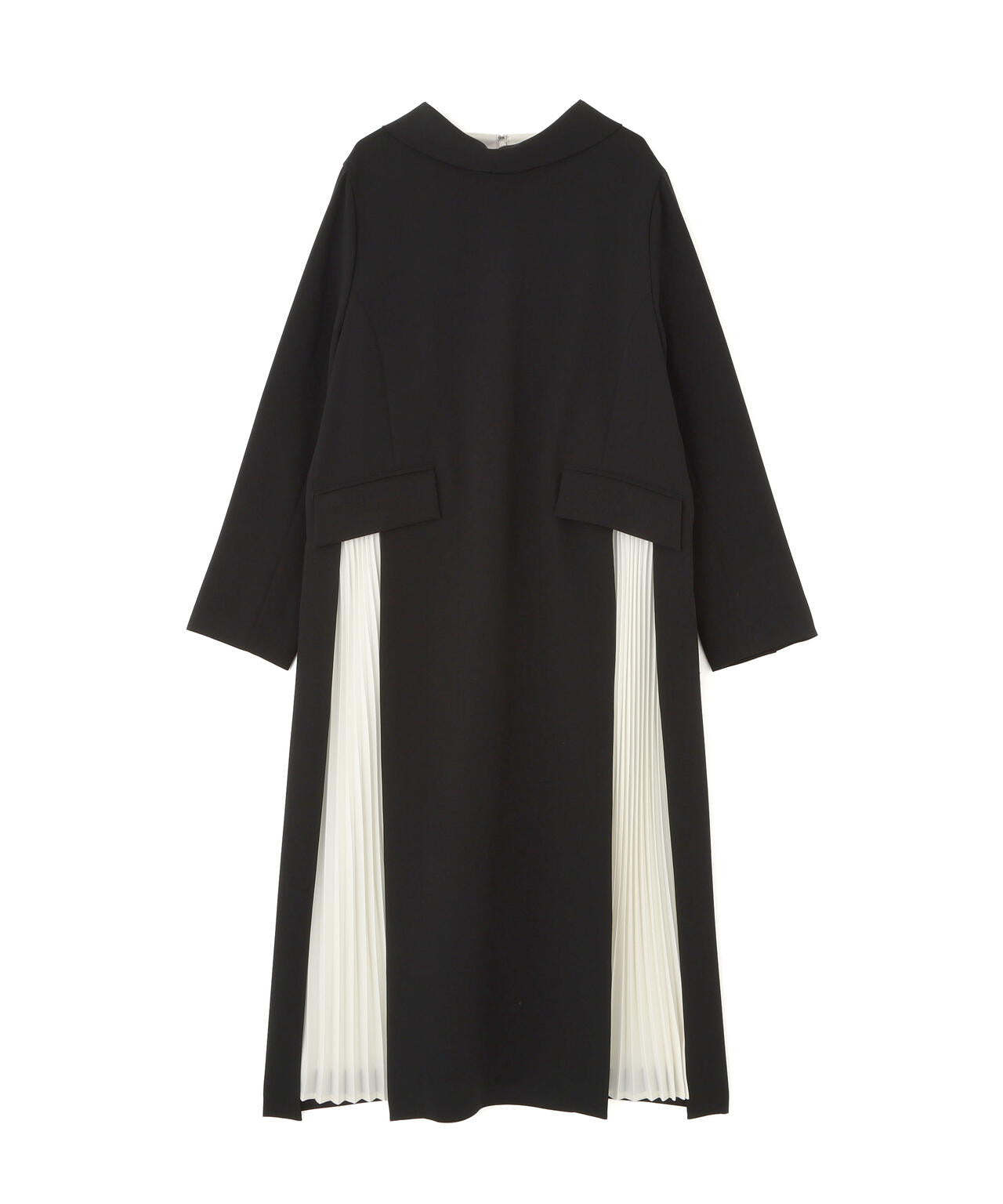 バイカラープリーツワンピース