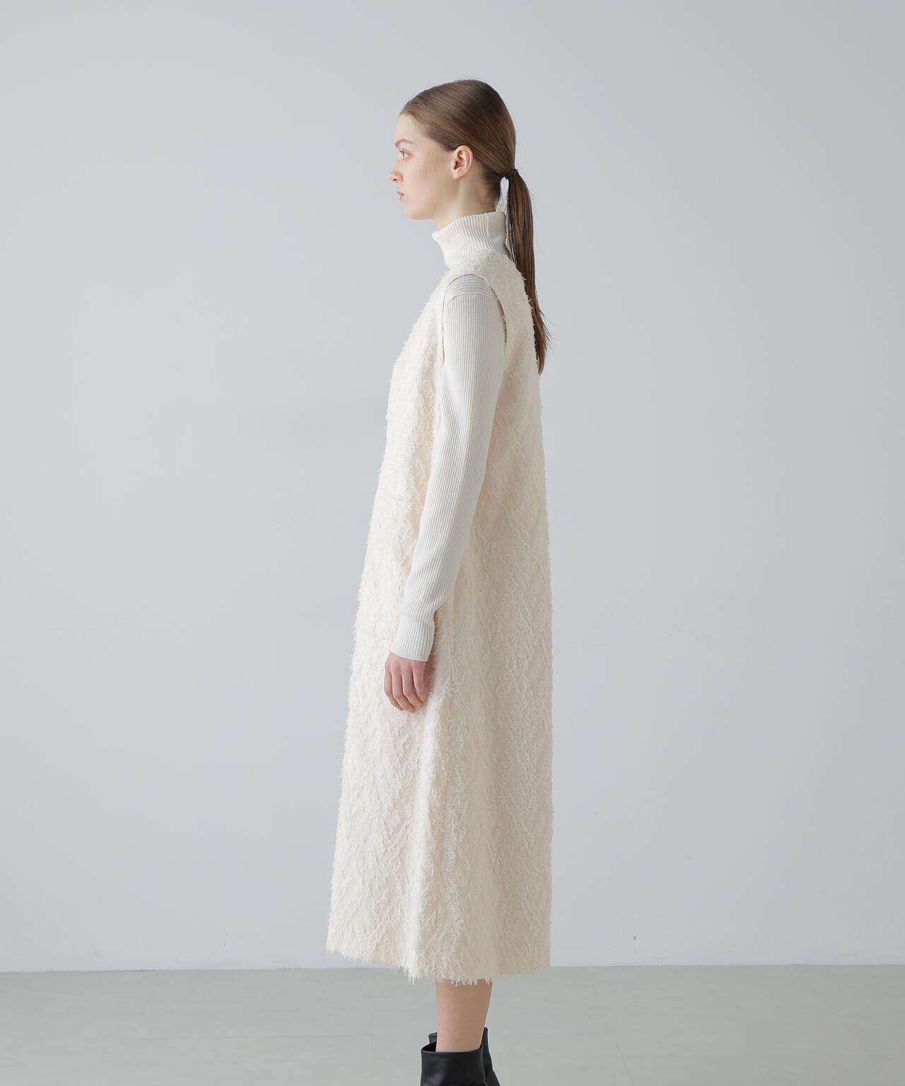 ロンバスカットジャガードワンピース