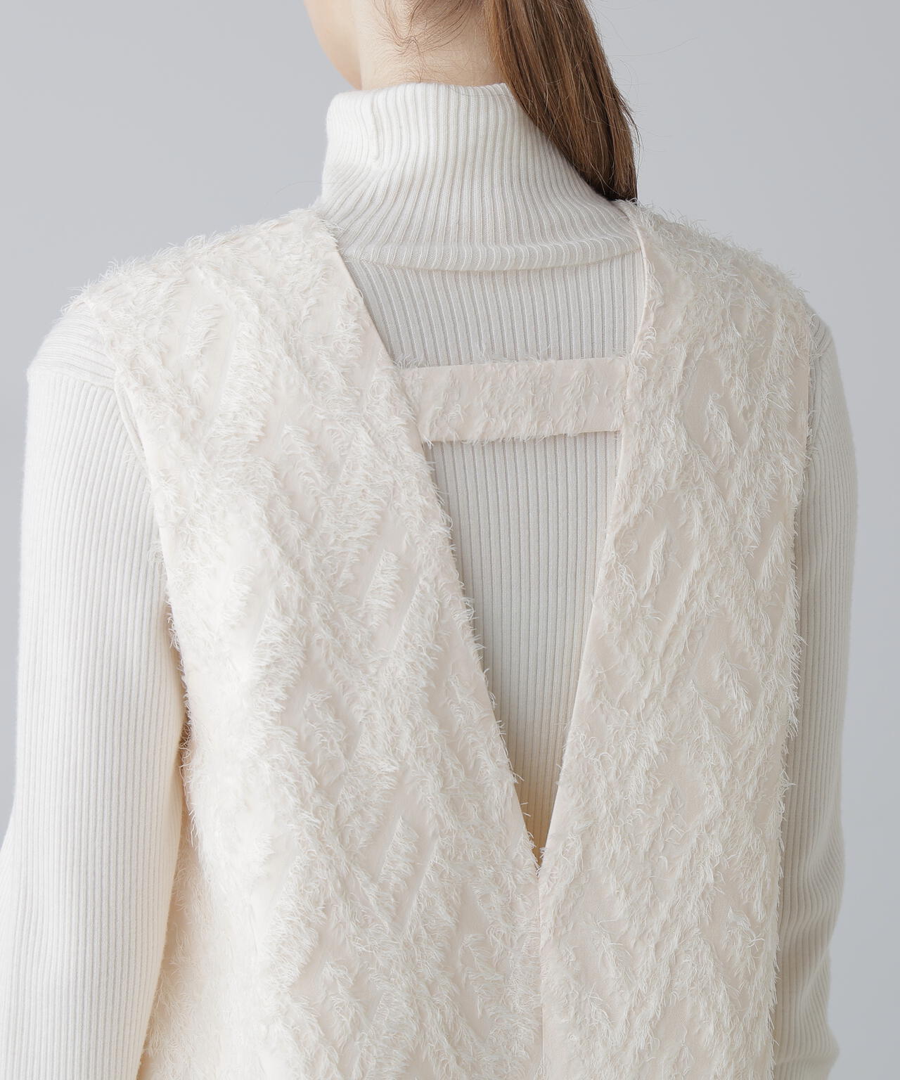 ロンバスカットジャガードワンピース