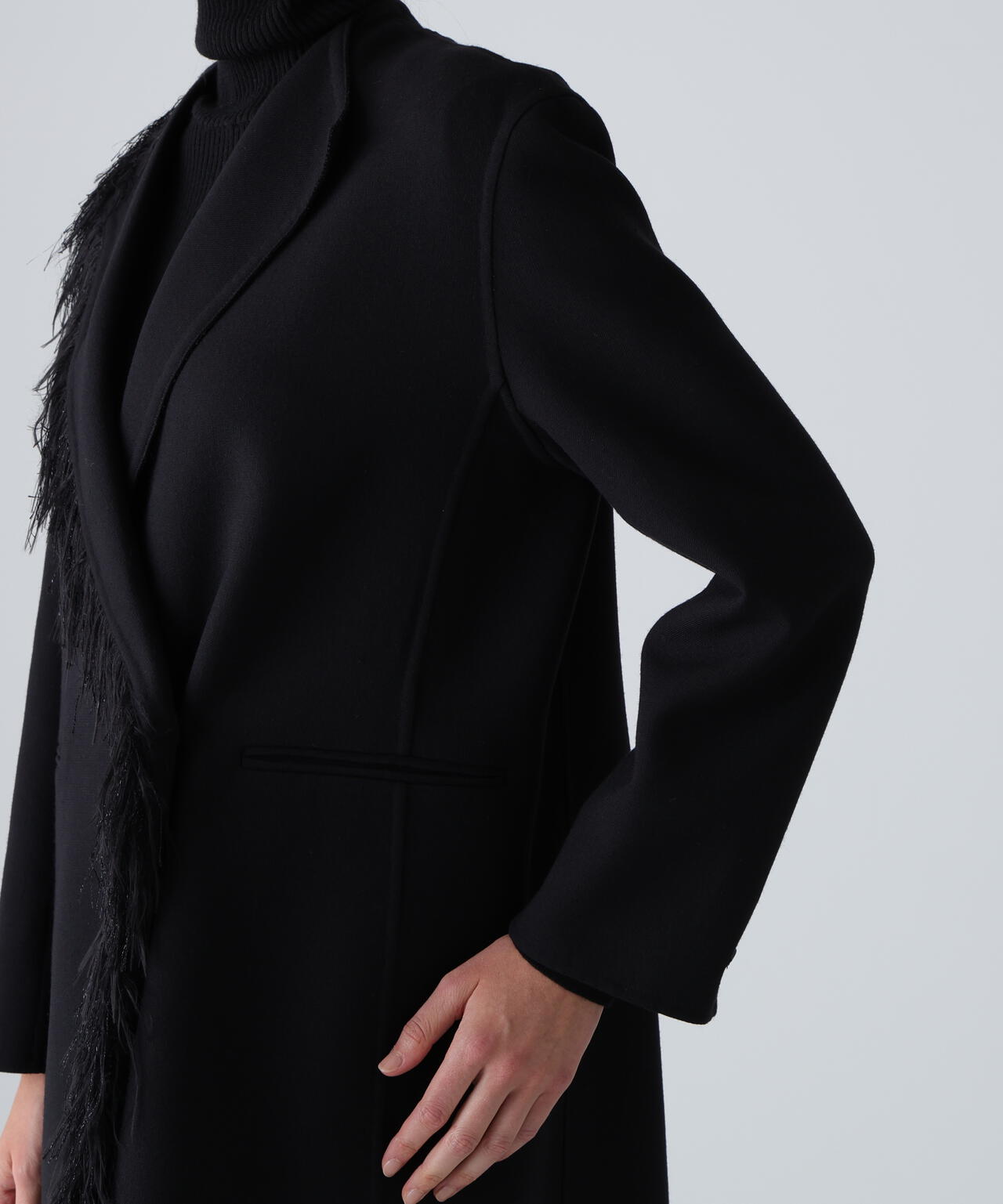 定価10万 美品✨ アドーア　ウールリバーコート ミディ丈 黒 ウールリバージャケット | ADORE（アドーア） ｜【公式】通販mix.tokyo