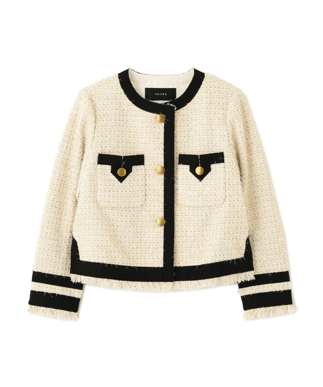 BLACK LABEL＞LINTONラメツイードジャケット | ADORE（アドーア