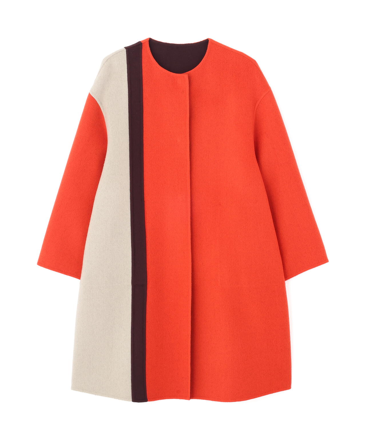 Ca混2TONEリバーノーカラーコート | ADORE（アドーア