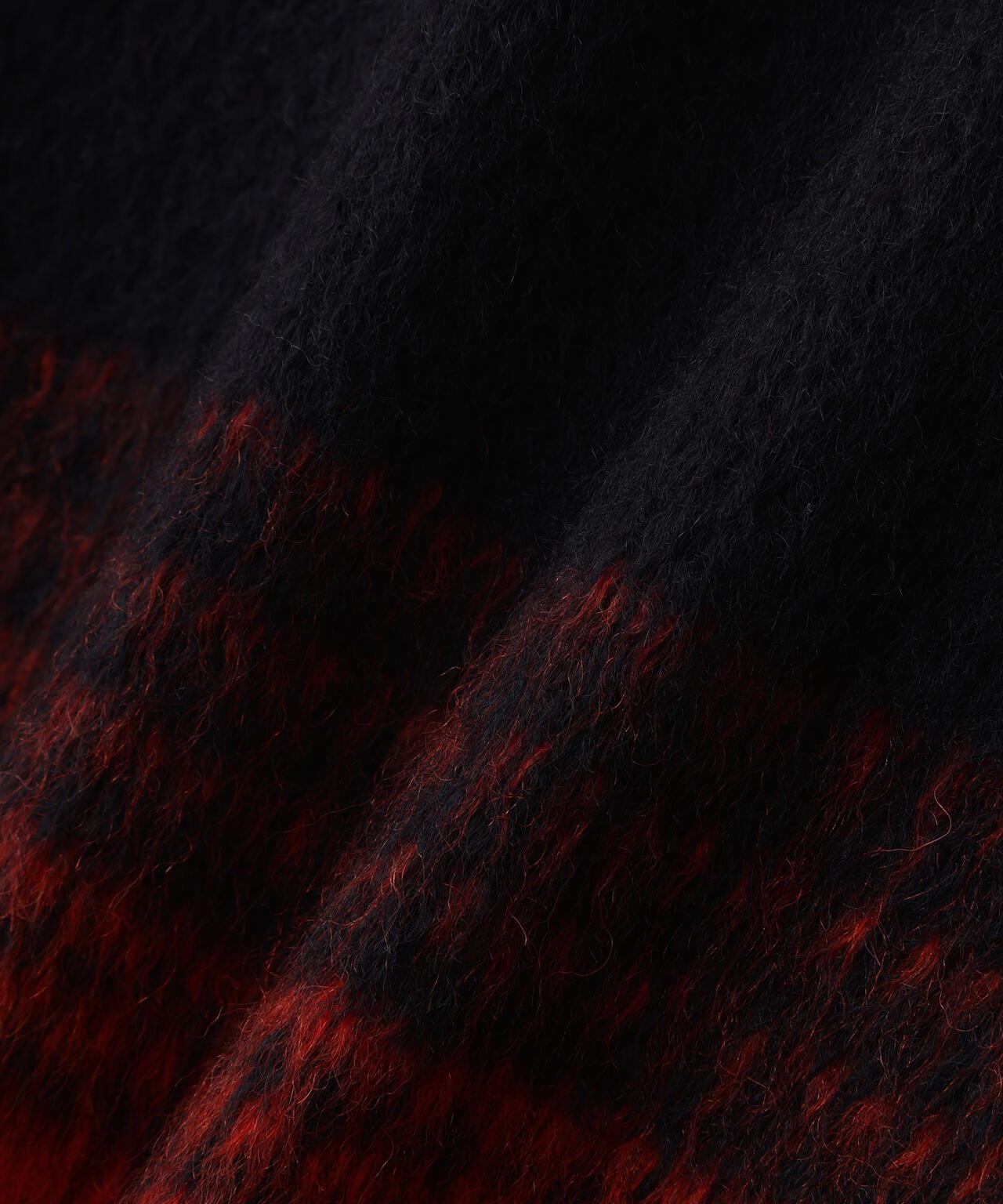 グラデーションシャギーコート