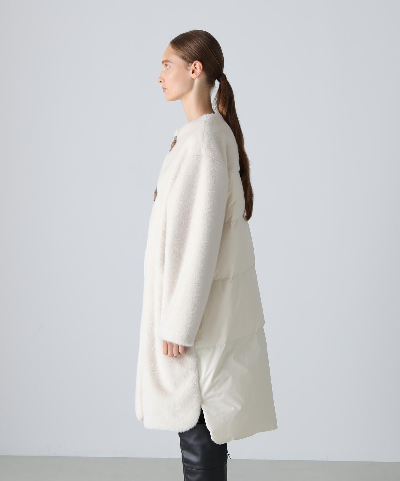 ファーコンビダウンコート