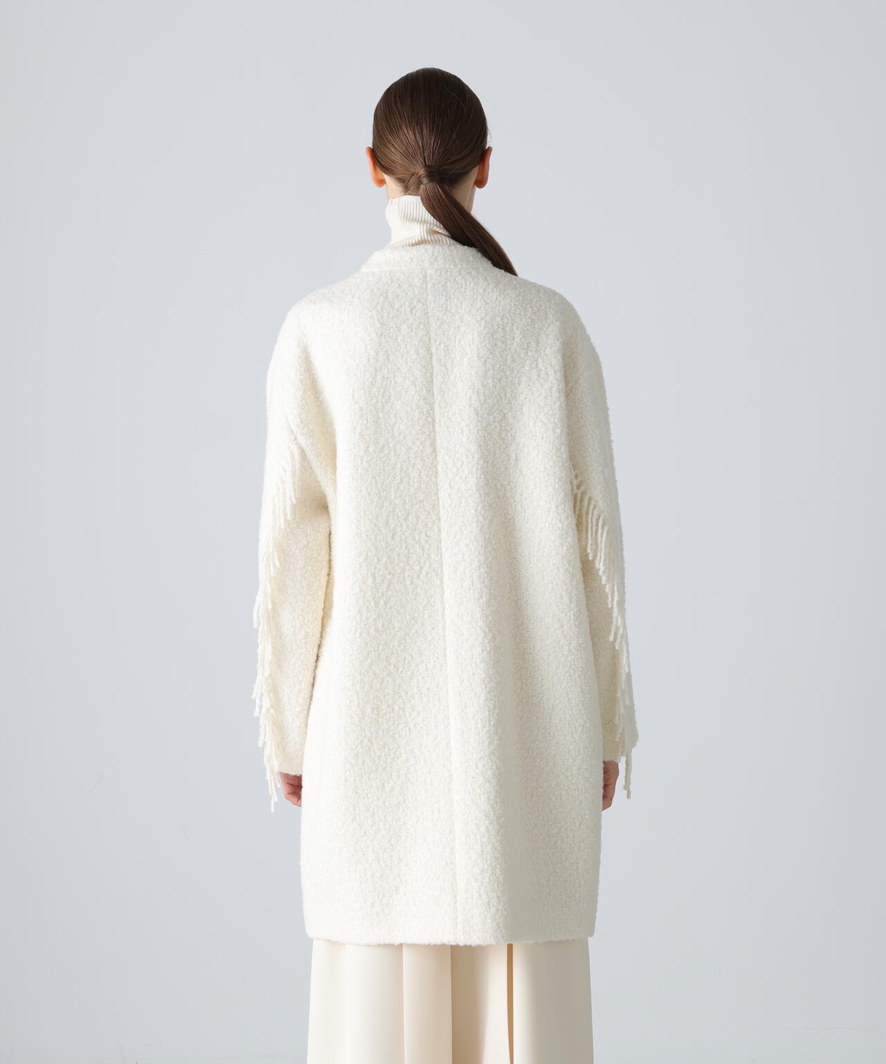 フリンジリングツイードコート