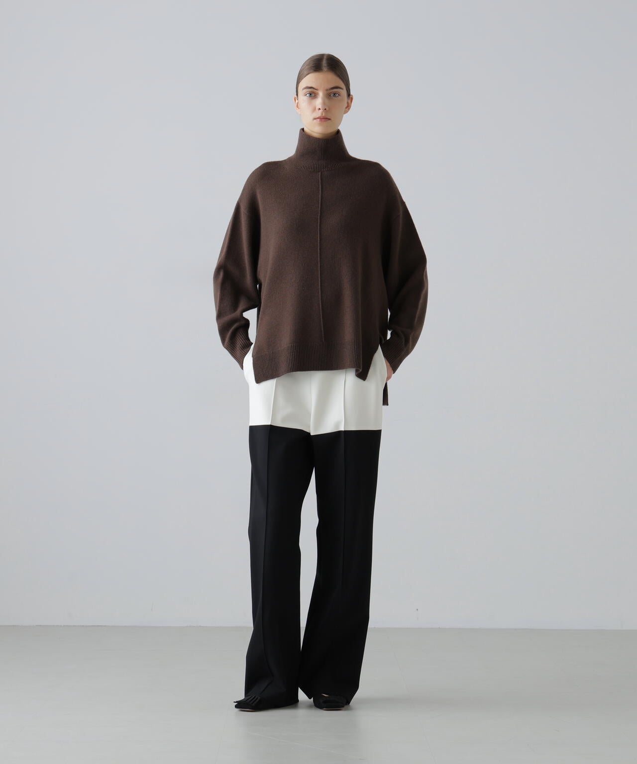 ウールカシミヤニットタートル