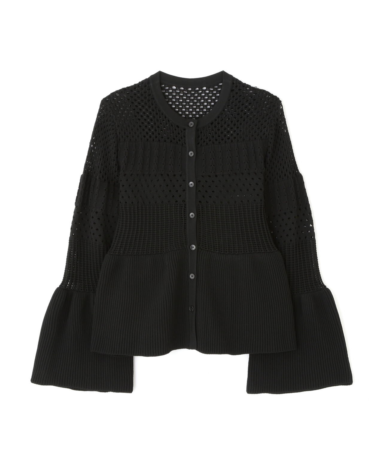 パターンニットカーディガン