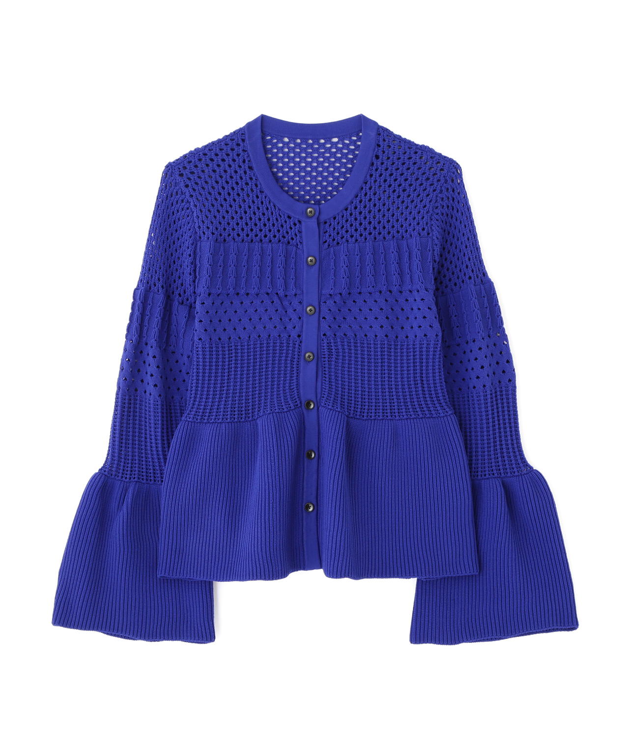 パターンニットカーディガン