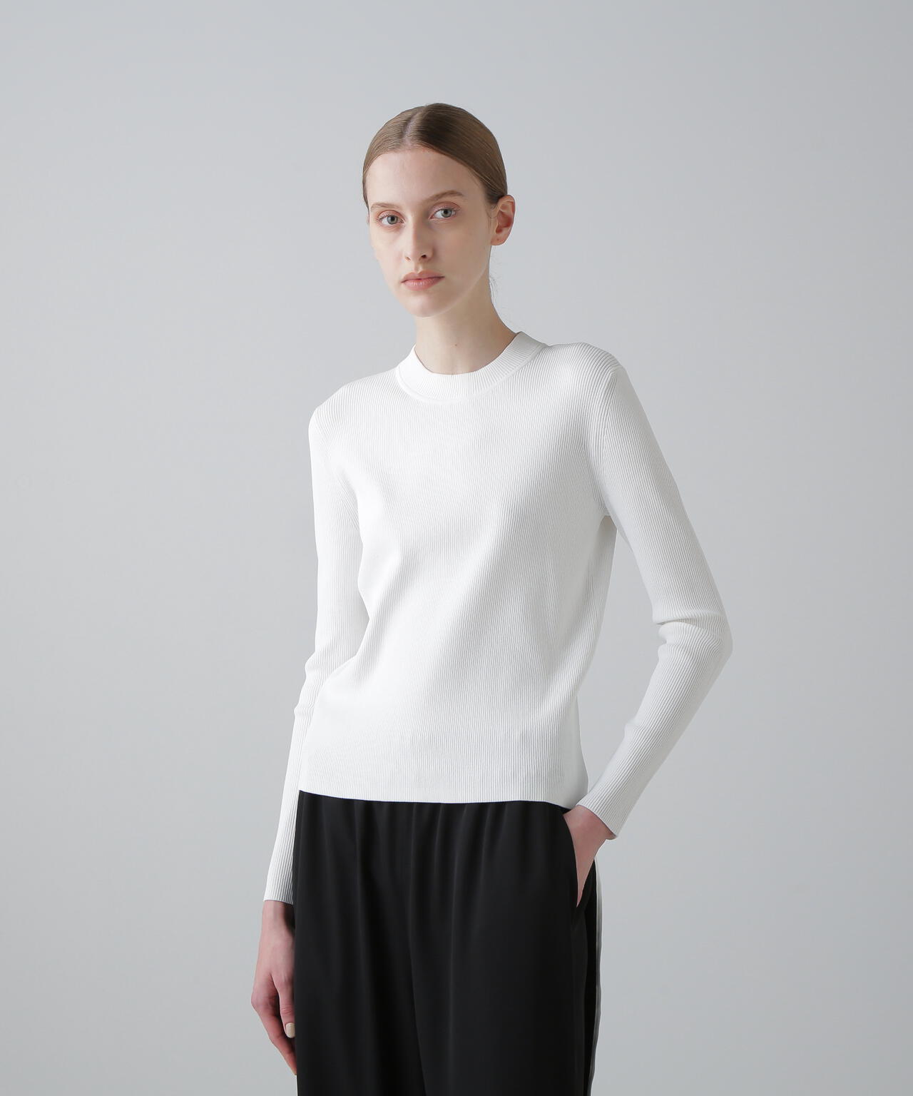 ベーシックリブニット