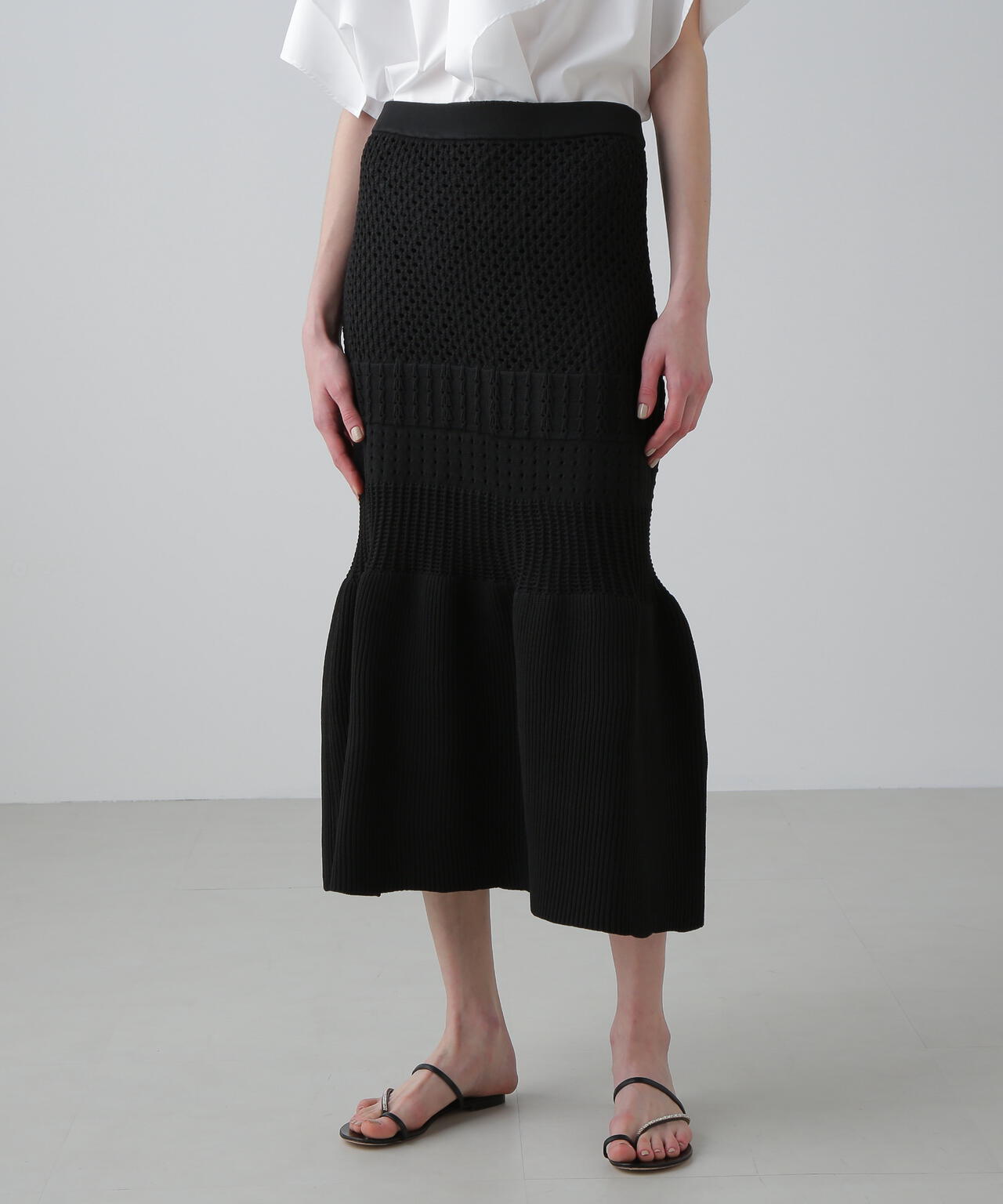 パターンニットスカート