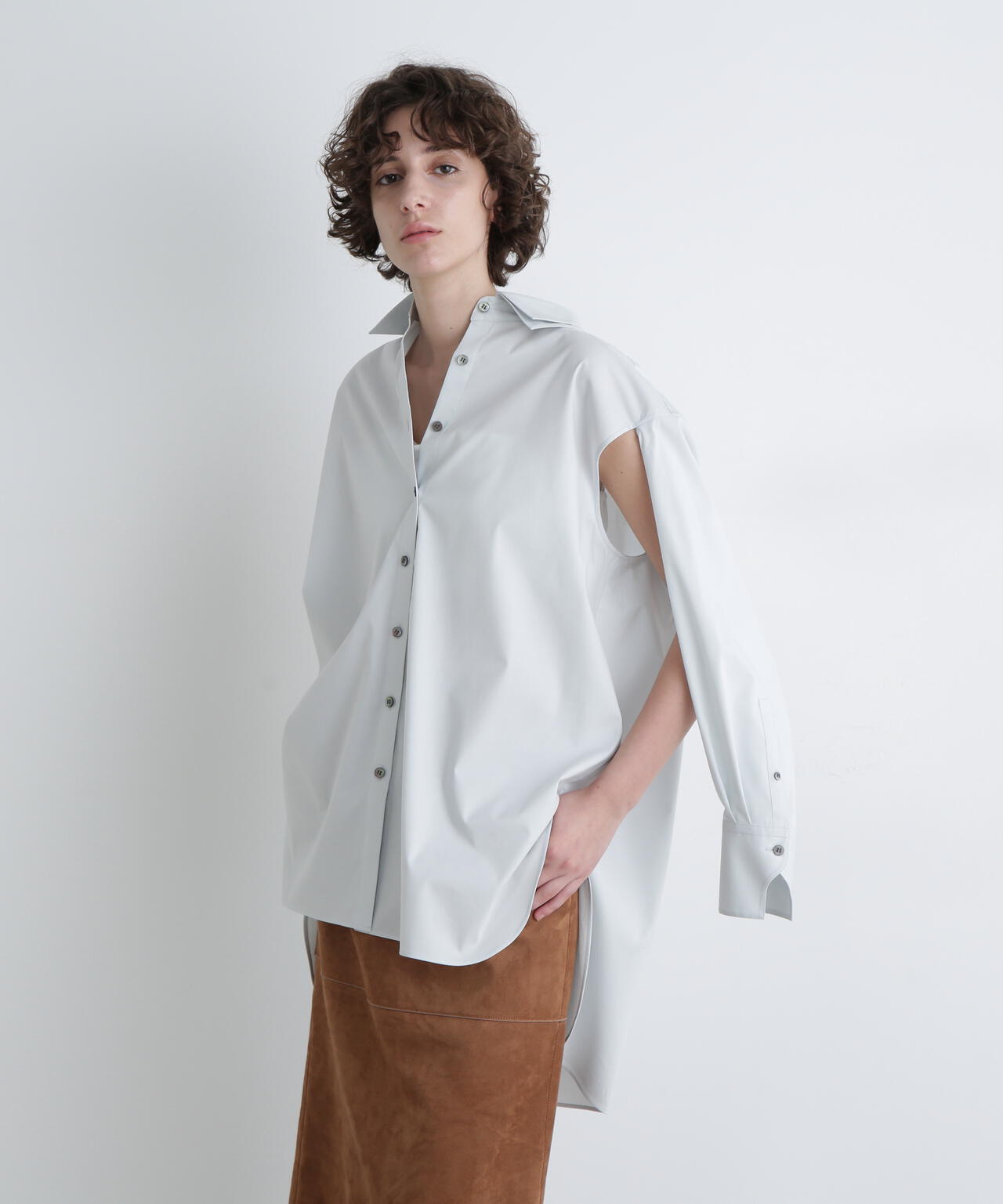 ＜UNiPH＞クリアコットンブラウス