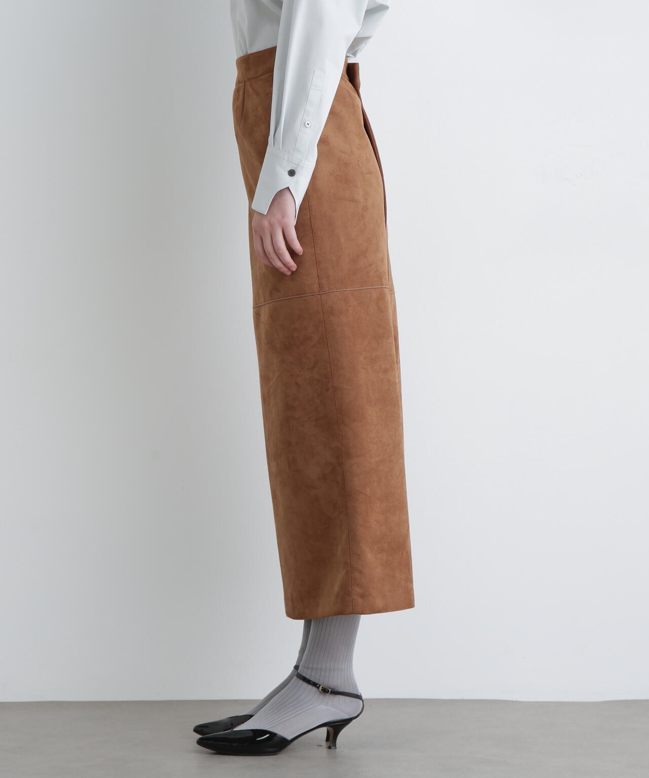 ＜UNiPH＞フェイクスウェードスカート