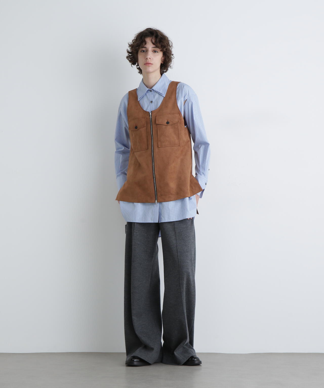 ＜UNiPH＞コンプレストウールパンツ