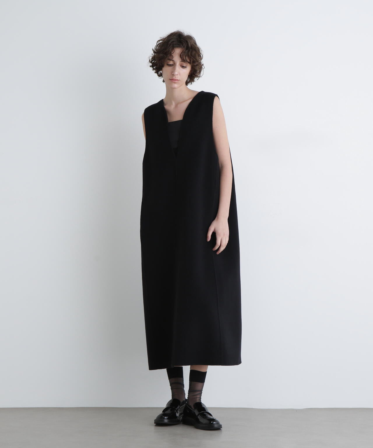 ＜UNiPH＞ソリッドウールリバーワンピース