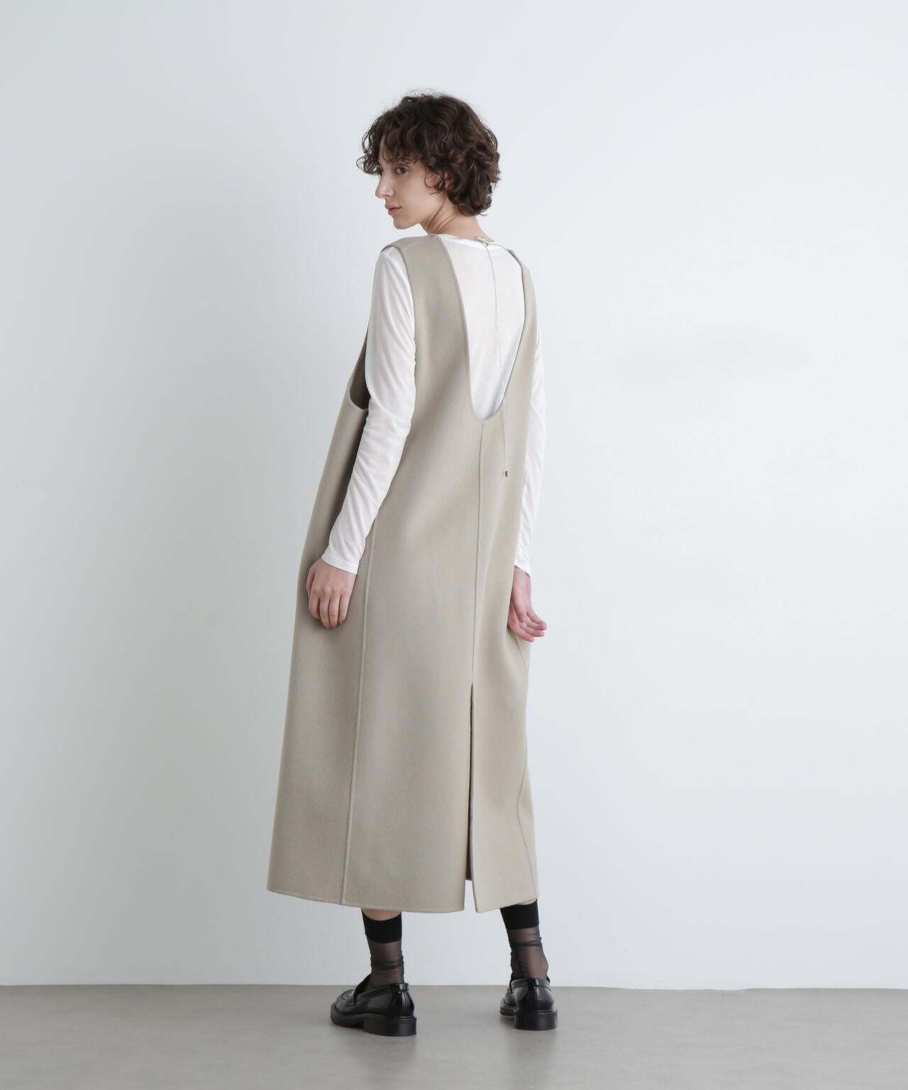 ＜UNiPH＞ソリッドウールリバーワンピース