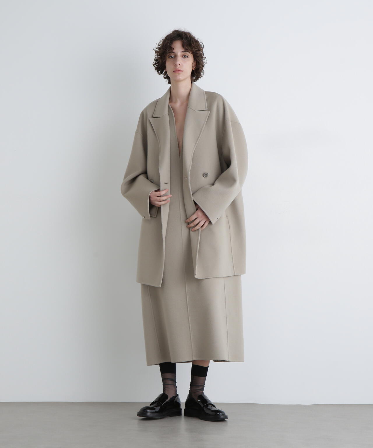 ＜UNiPH＞ソリッドウールリバーワンピース