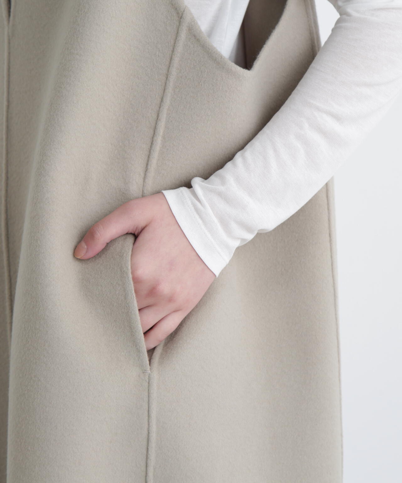 ＜UNiPH＞ソリッドウールリバーワンピース