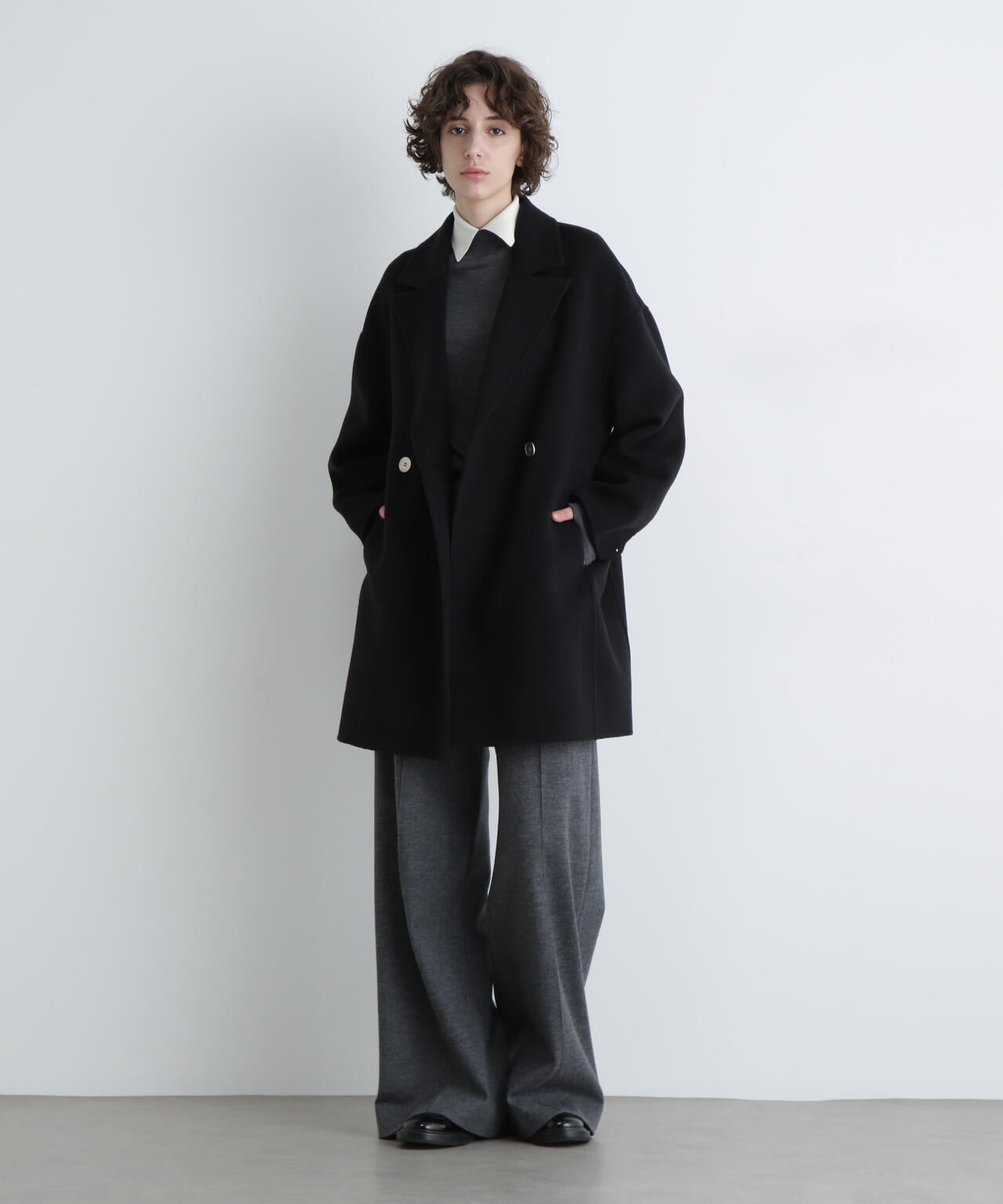 ＜UNiPH＞ソリッドウールリバージャケット