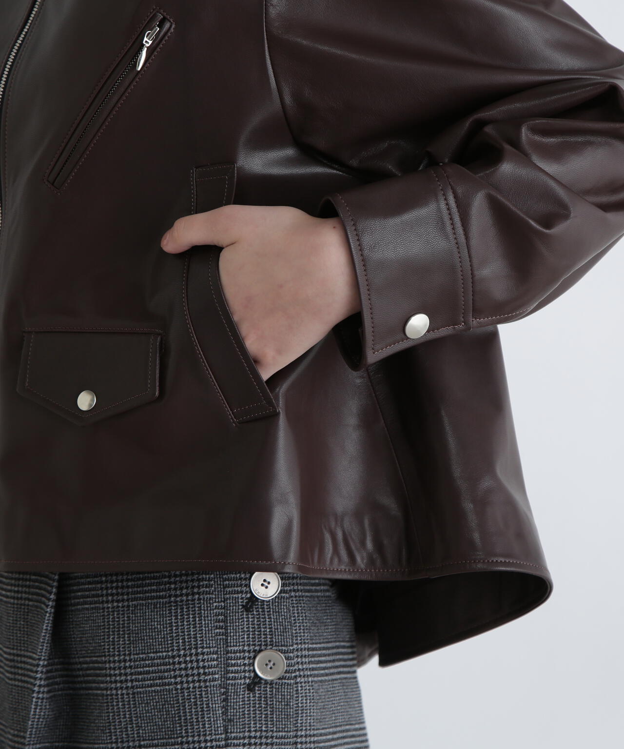 ＜UNiPH＞ゴートレザージャケット