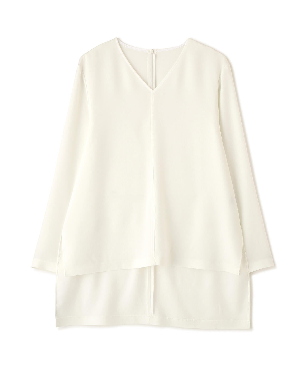 バックサテンジョーゼットＶネック