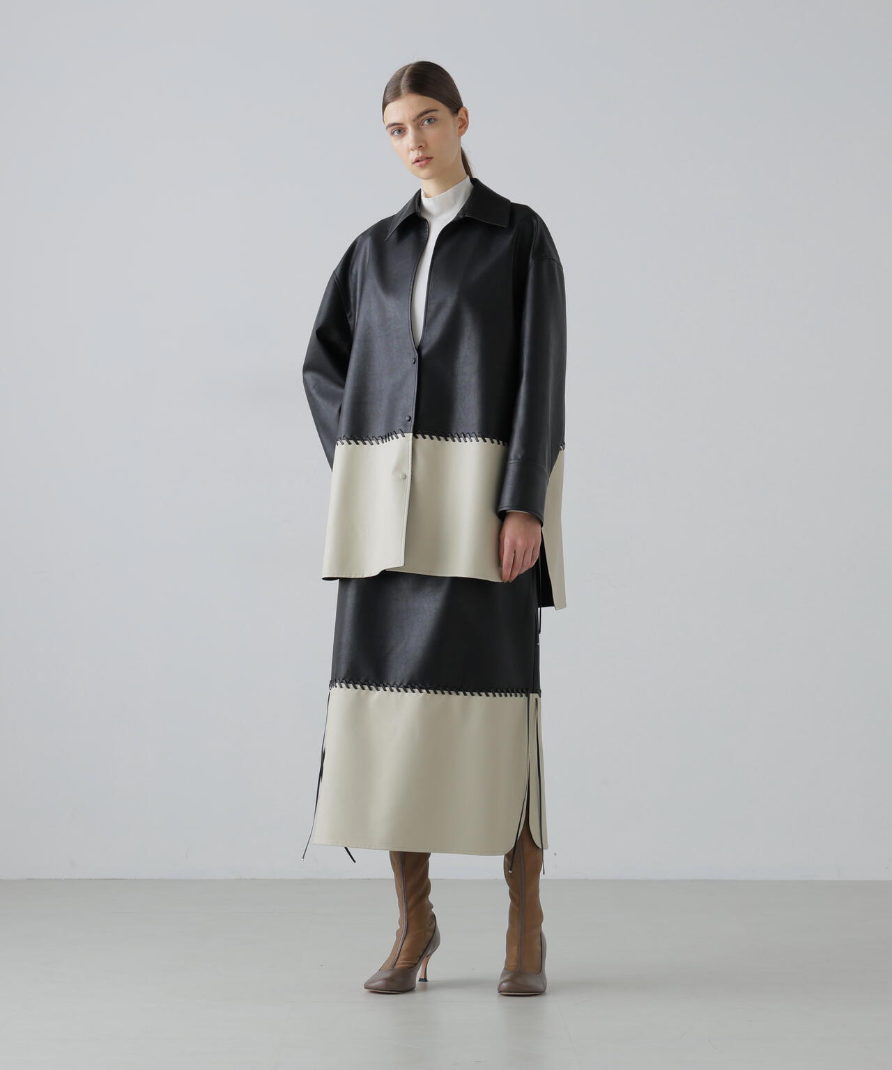 レースアップフェイクレザースカート | ADORE（アドーア） ｜【公式