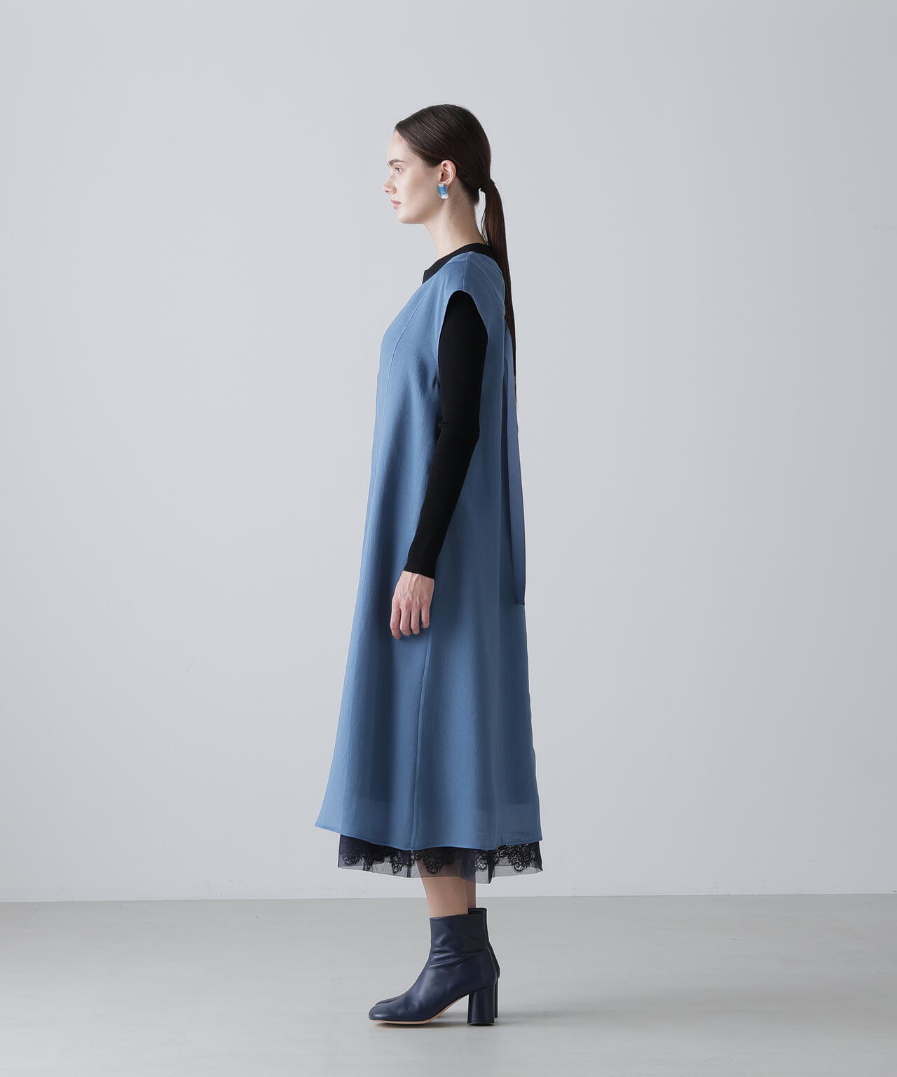 ADORE アドーア　青色ワンピース アドーア ADORE マルチタフタワンピース （ブルー） - ファッション