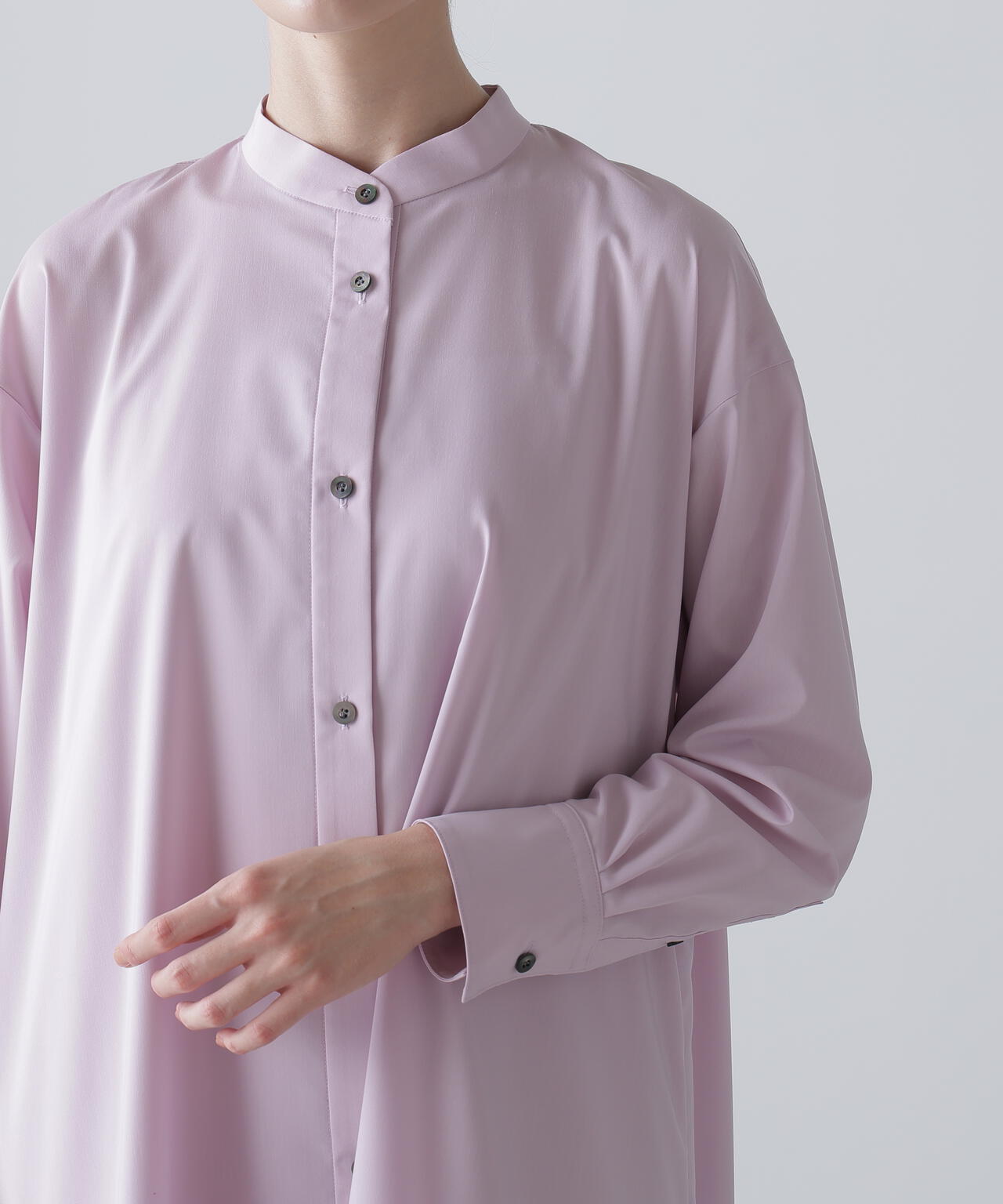 アドーア✨2023✨ストレッチ ツイル ワンピース パープル Aライン ロング アドーア✨2023✨ストレッチ ツイル ワンピース パープル Aライン