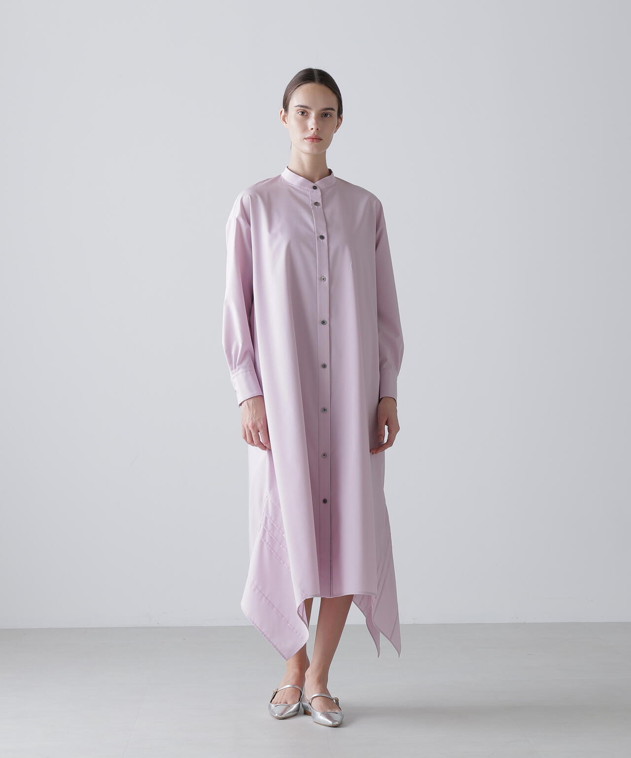 【新品■定価5万6160円】ADOREアドーア 5316240119 アウティングレース 7分袖ワンピース38 チャコールグレー レディース