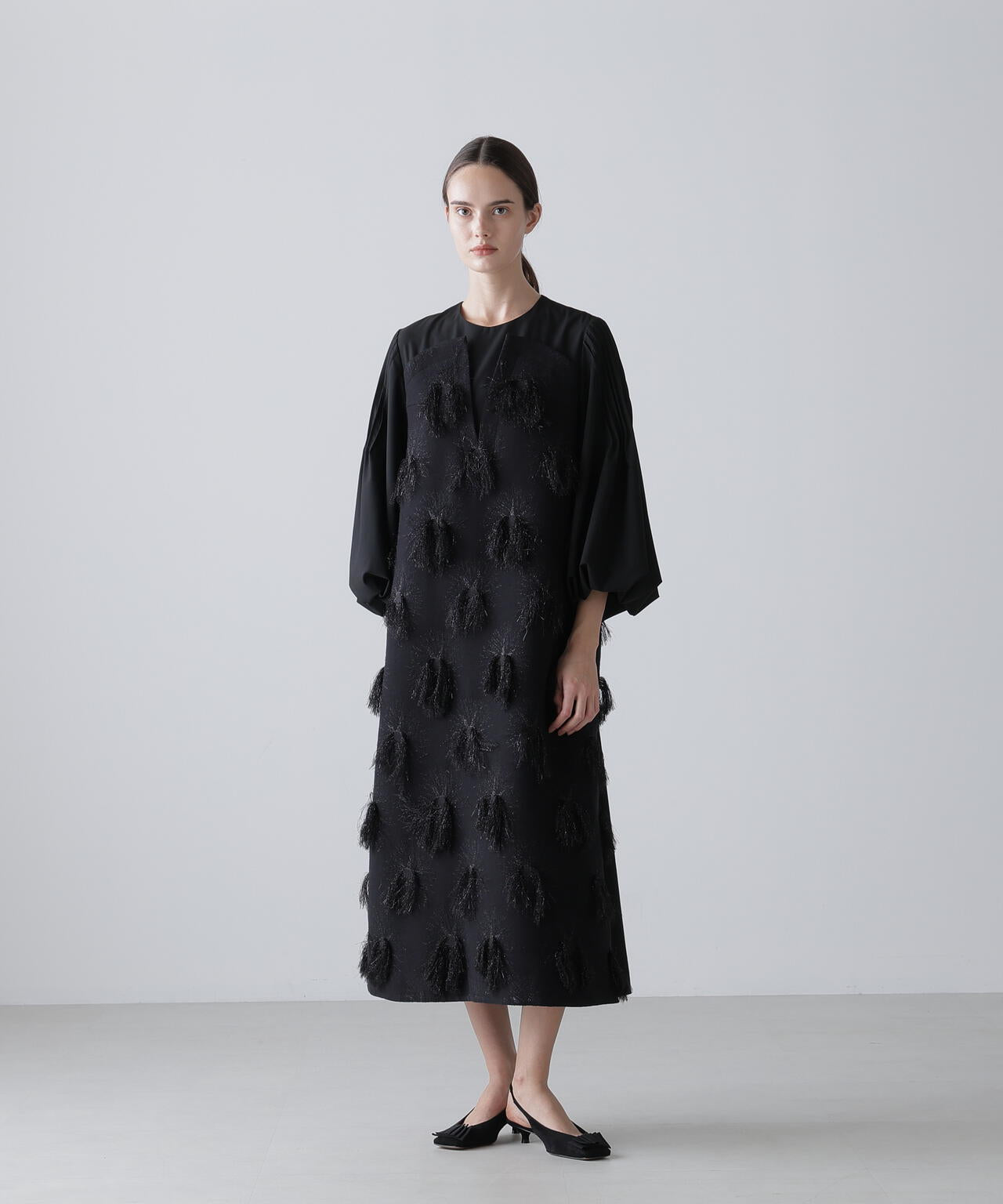 BLACK LABEL＞MALHIAウィーピングジャガードワンピース