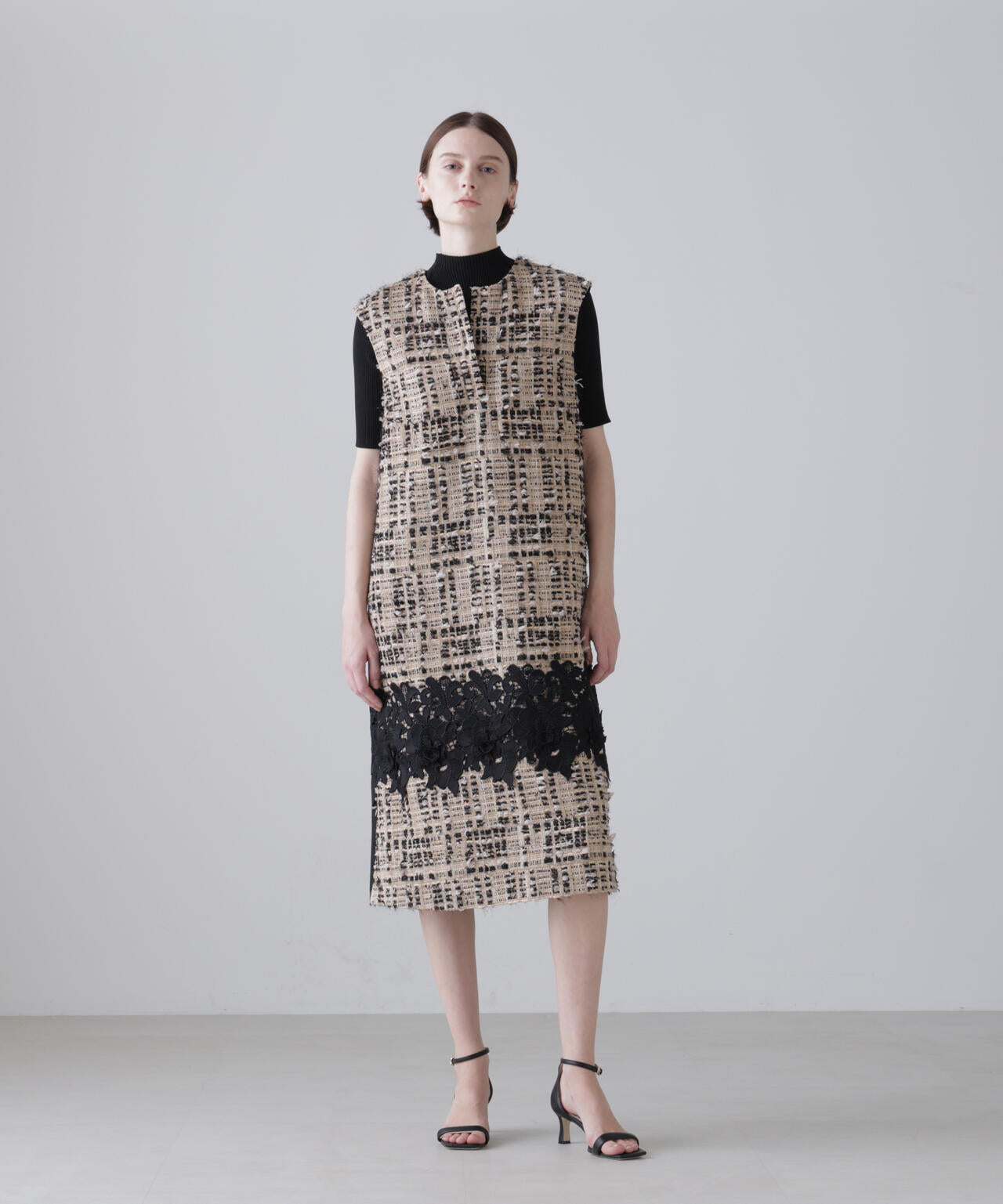 BLACK LABEL＞MALHIAデコラティブツイードワンピース | ADORE