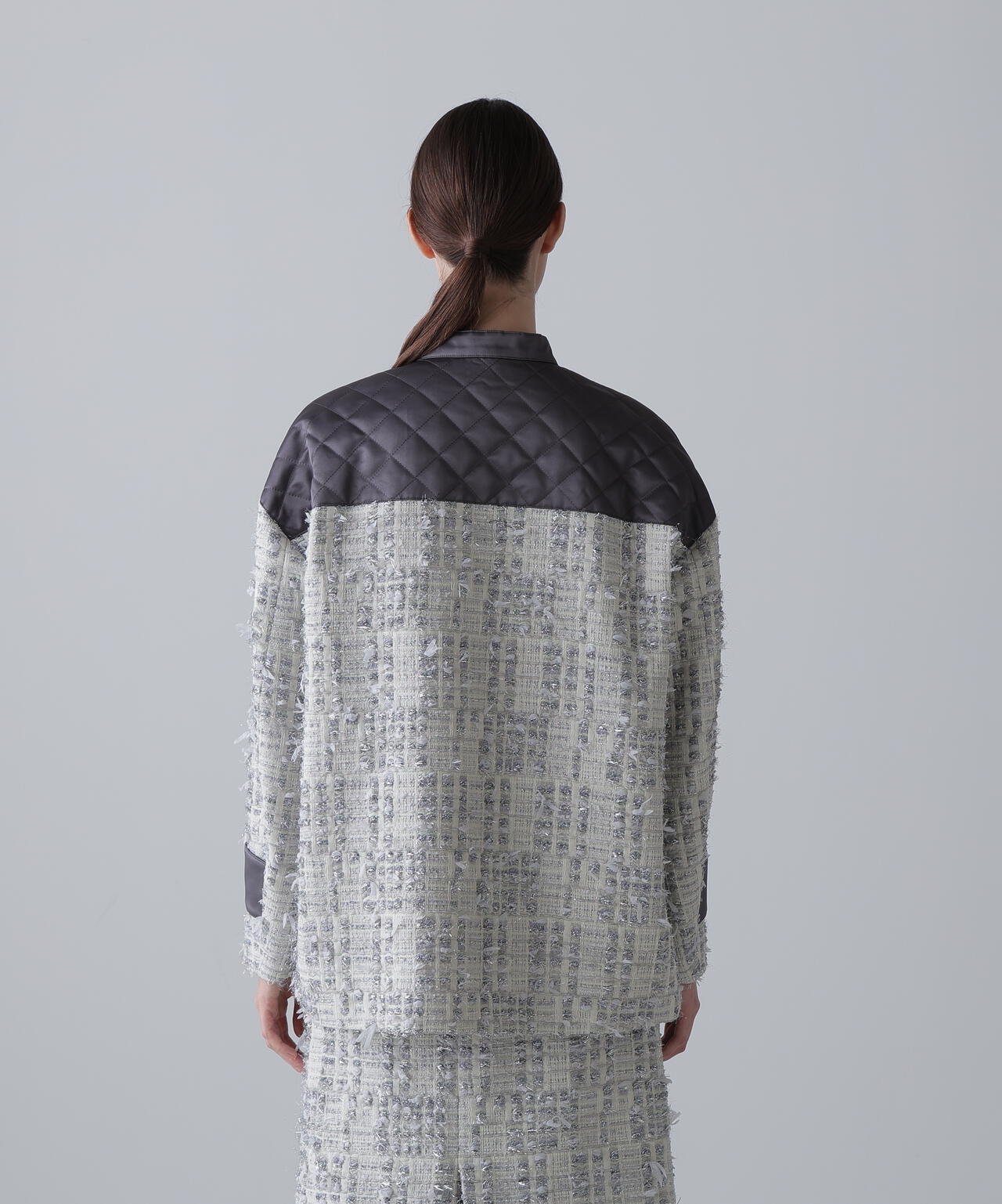 アドーア ツイードジャケット ADORE(アドーア)｜ブラックラメツイードジャケット/ブラック の