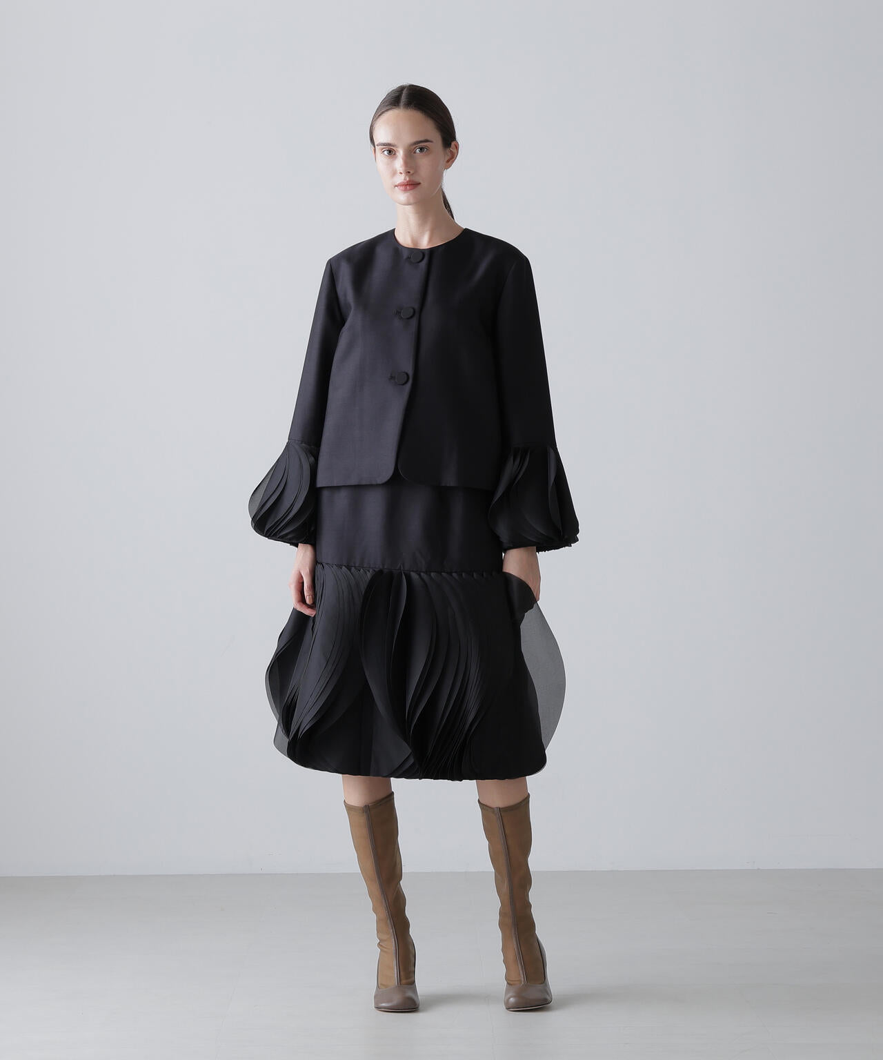 ＜BLACK LABEL＞シルクウールツイルジャケット