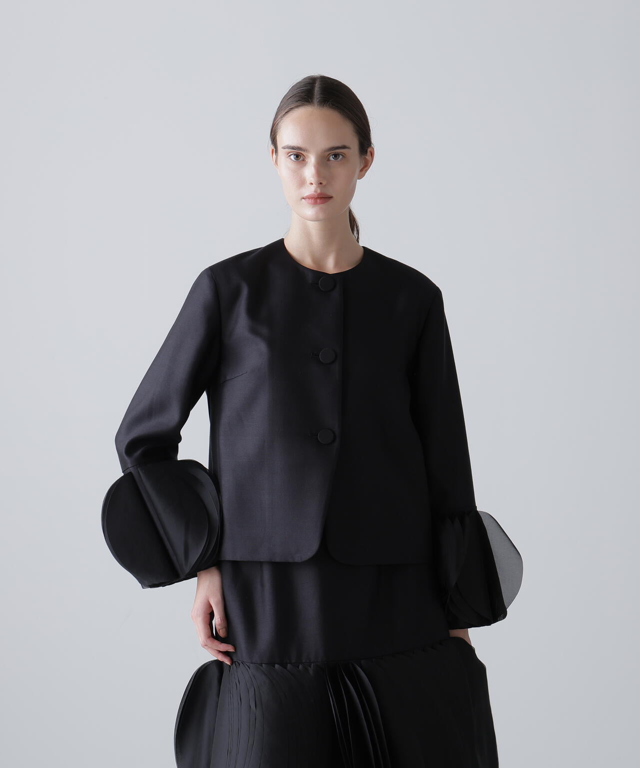 ＜BLACK LABEL＞シルクウールツイルジャケット