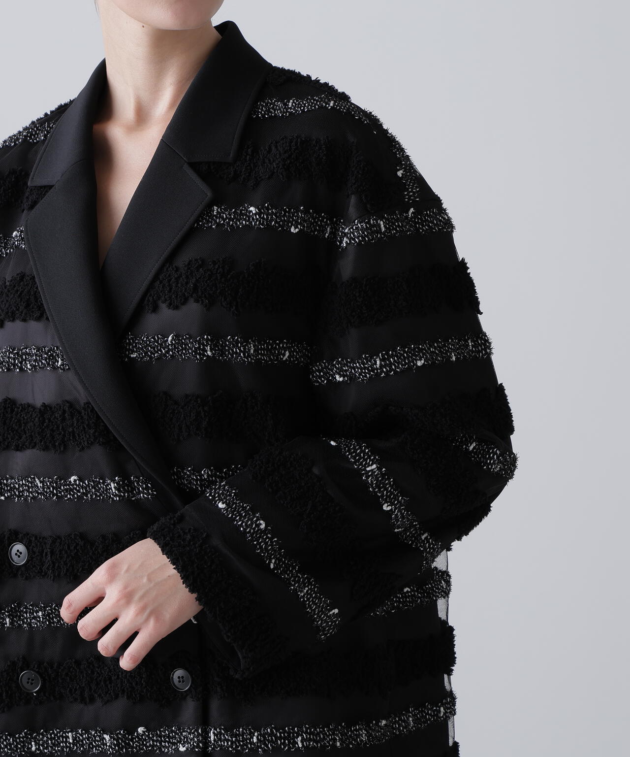 チャンキーテープボーダージャケット