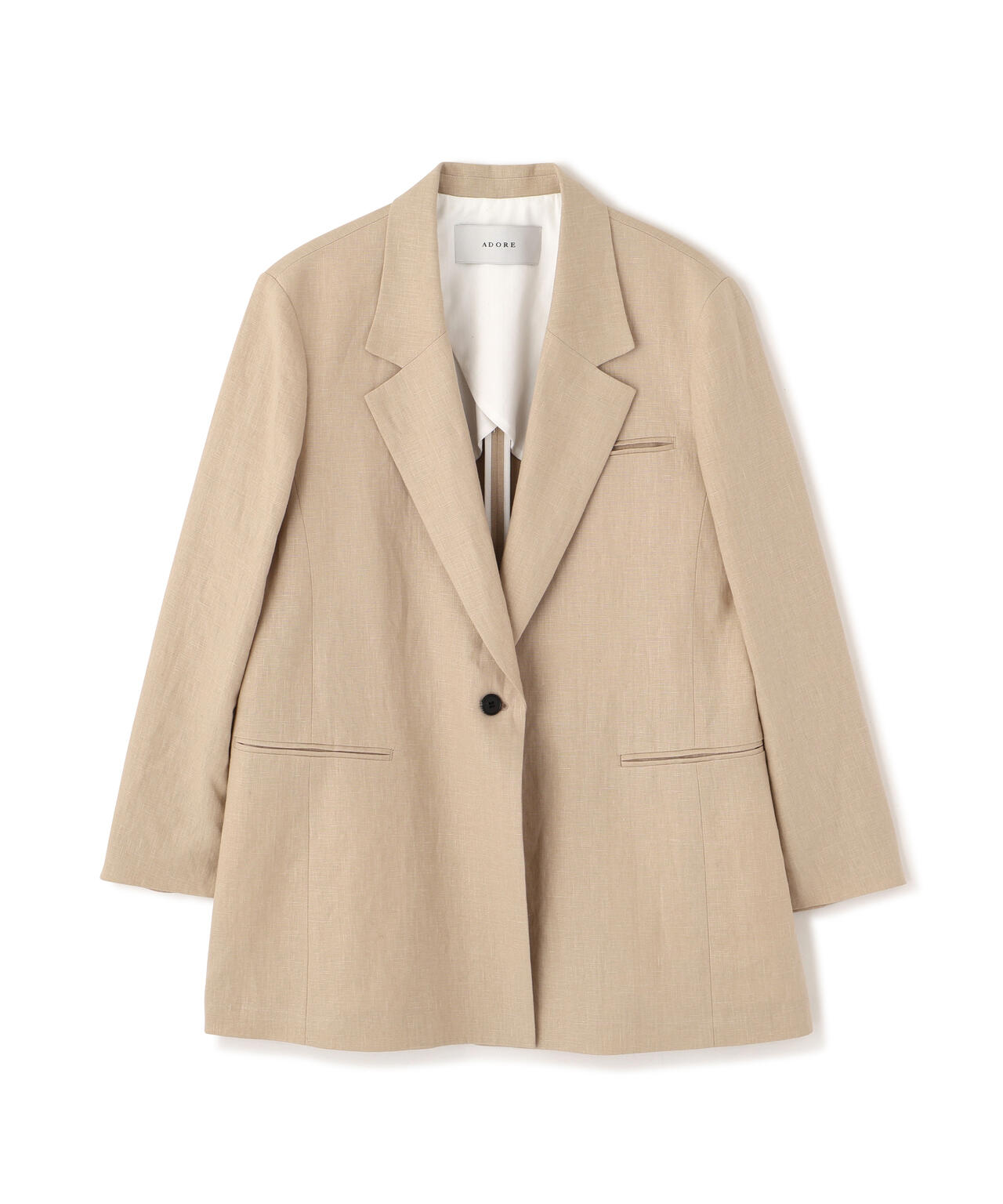 美品☆ADORE アドーア　モダールエステルジャケット　ベージュ　36 コンパクト麻ジャケット | ADORE（アドーア） ｜【公式】通販mix.tokyo