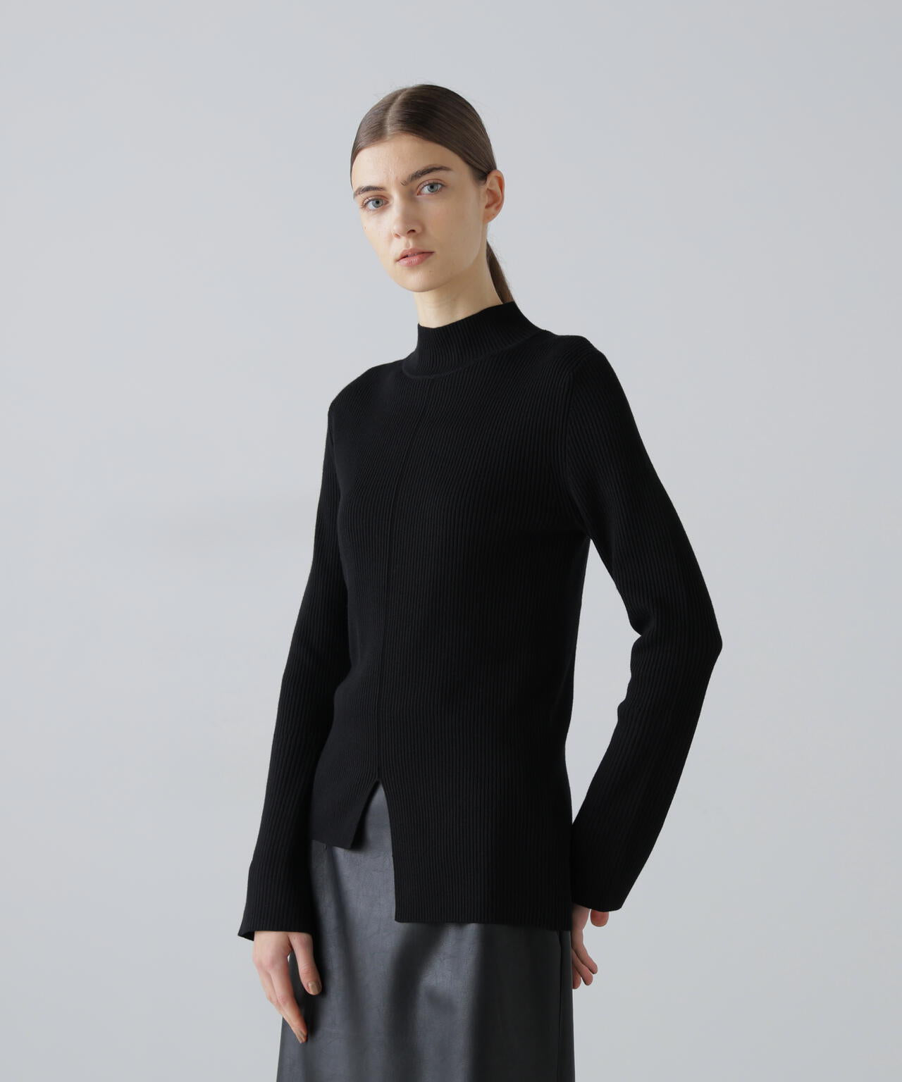 極美品✨ADORE アドーア ダブルラッフルカフニット ブラック 38 ADORE ダブルラッフルカフニット 極美品✨ADORE アドーア ダブル