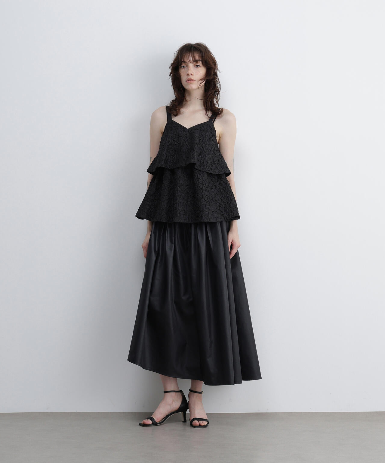 ＜UNiPH＞ブライトフローティングジャガードブラウス