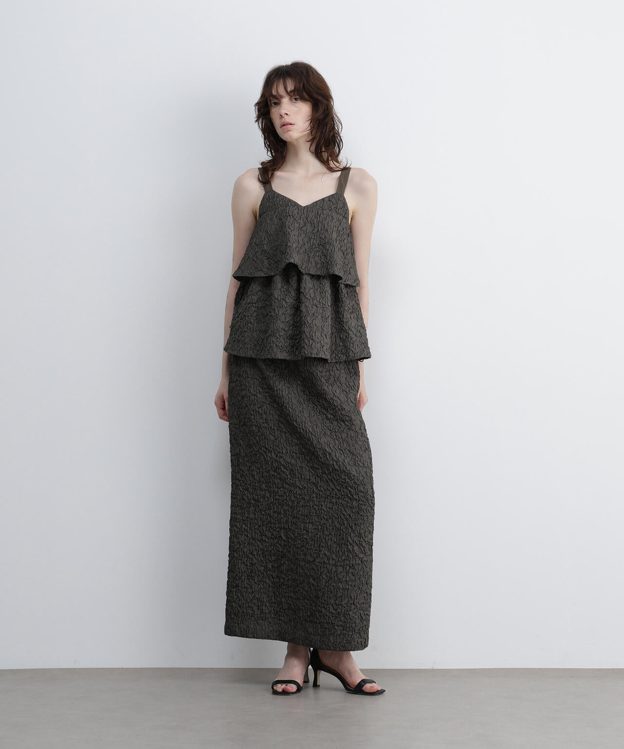 ＜UNiPH＞ブライトフローティングジャガードブラウス