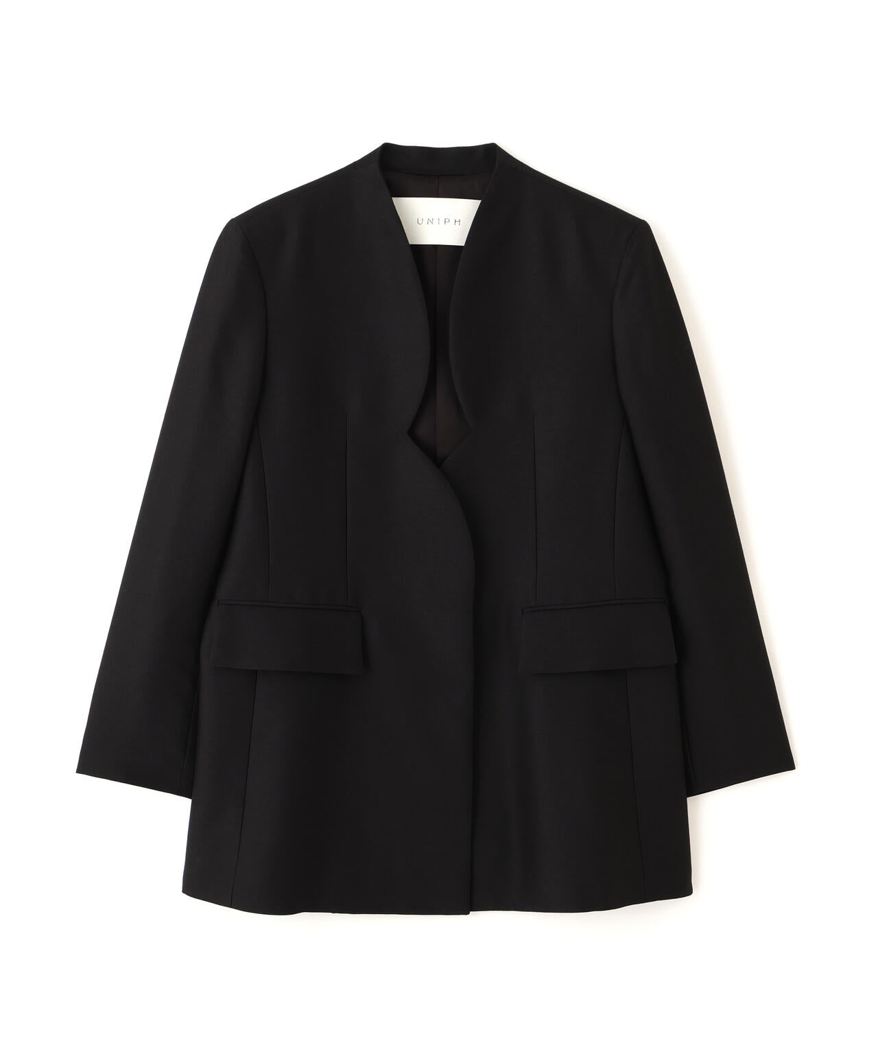 ADORE シルクウールツイルジャケット　ブラック　ノーカラー　36 UNiPH＞シルクウールツイルジャケット | ADORE（アドーア） ｜【公式