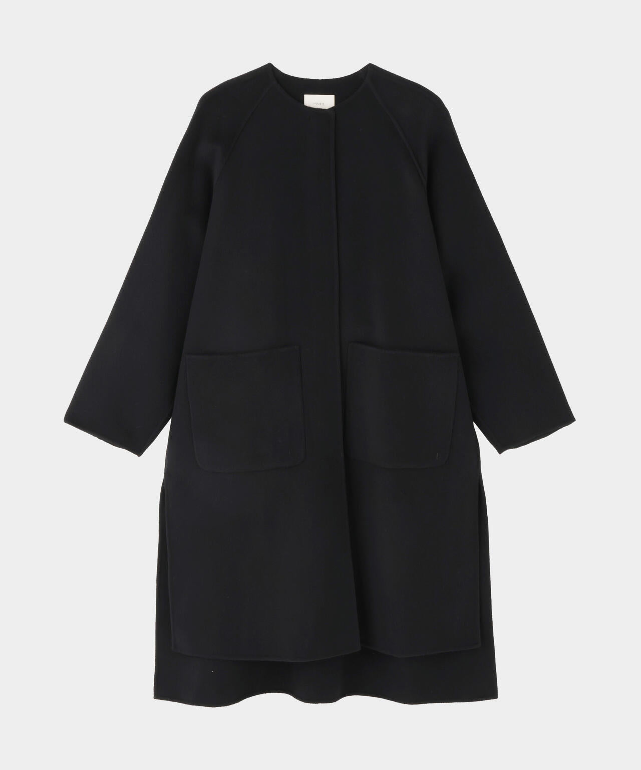 ルフィル　LEPHIL ピュアカシミア　ノーカラー　コート ルフィル LEPHIL ピュアカシミア ノーカラー コート ピュアカシミヤ