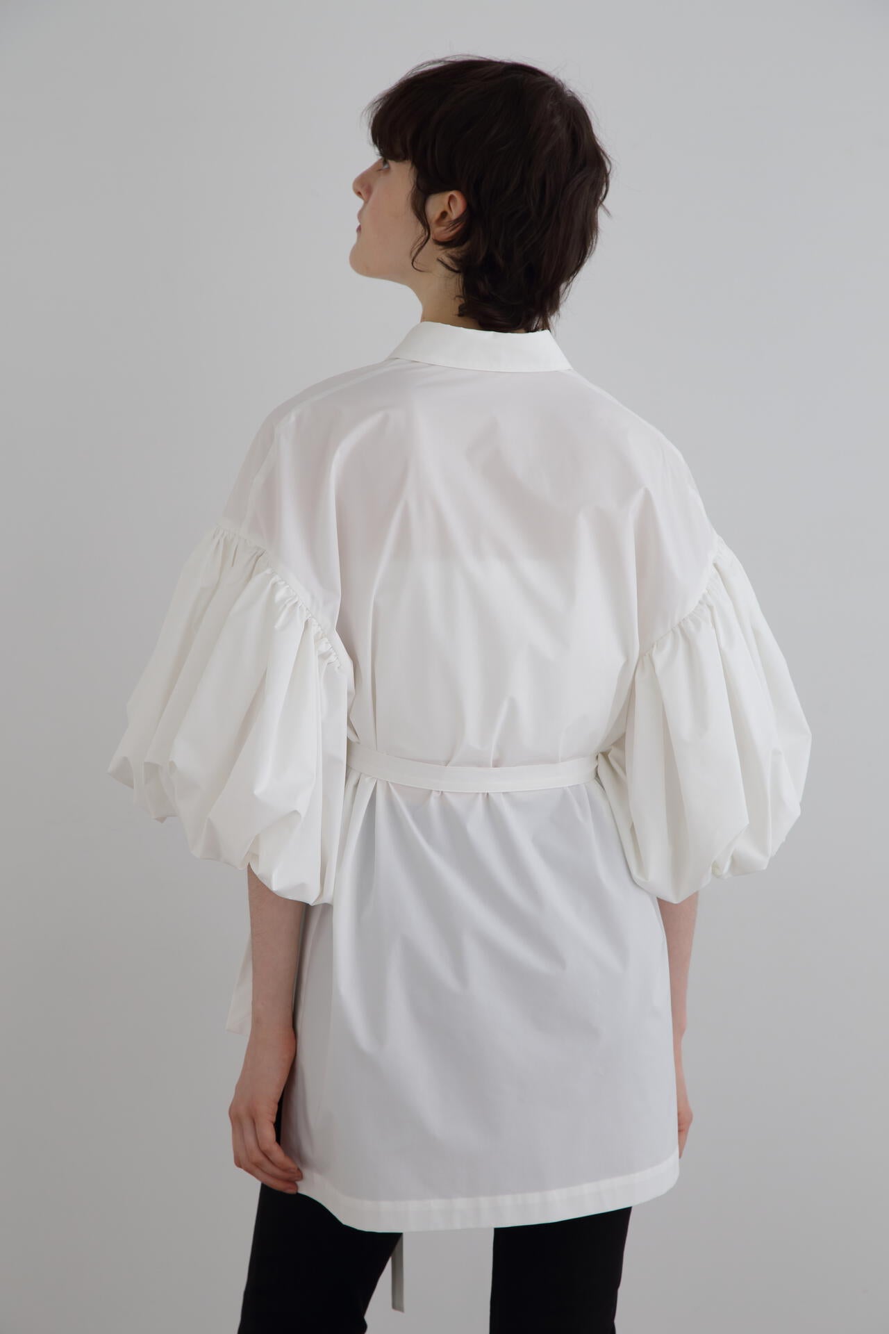 【最終価格】ＳＯＬＯＴＥＸブロードバッククロスタックブラウス　ホワイト 最終価格】SOLOTEXブロードバッククロスタックブラウスホワイト